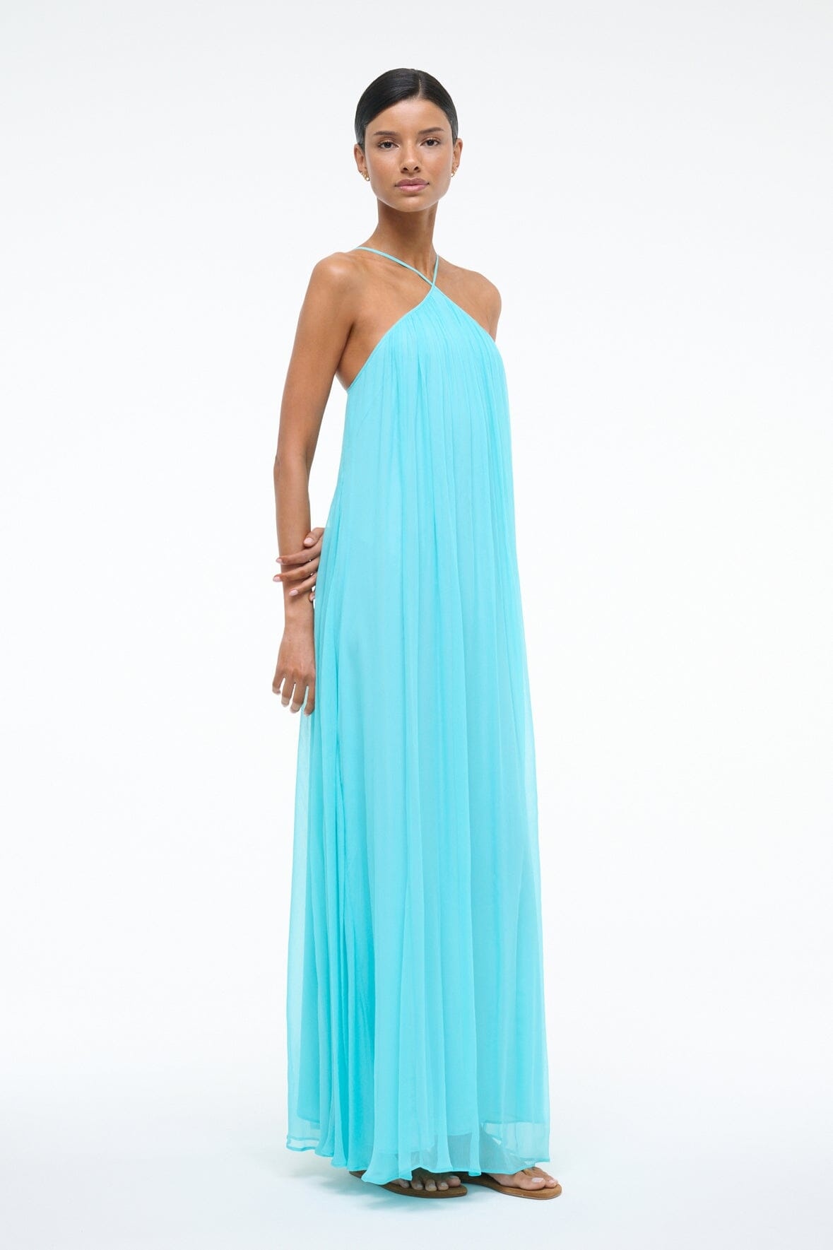 STAUD STAUD DASHA DRESS TEAL - R25P2187CF-TEAL | REVERSIBLE
