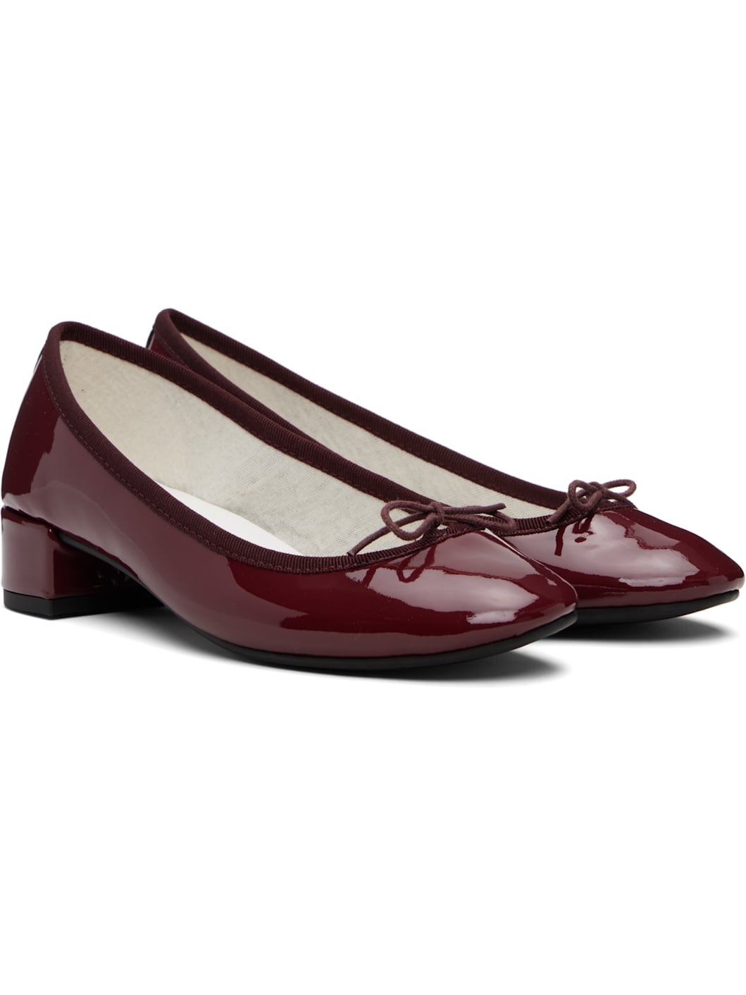 Burgundy Camille Rubber-Sole Heels - 4