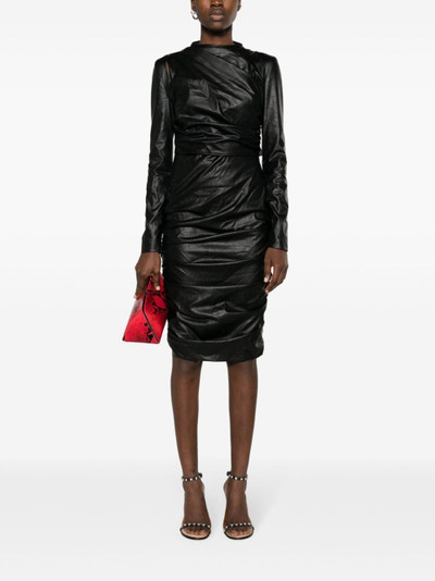 TOM FORD faux-leather ruched dress outlook