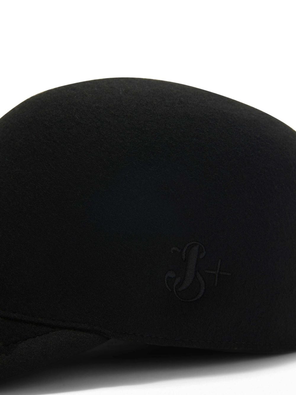 logo-embroidered wool cap - 3