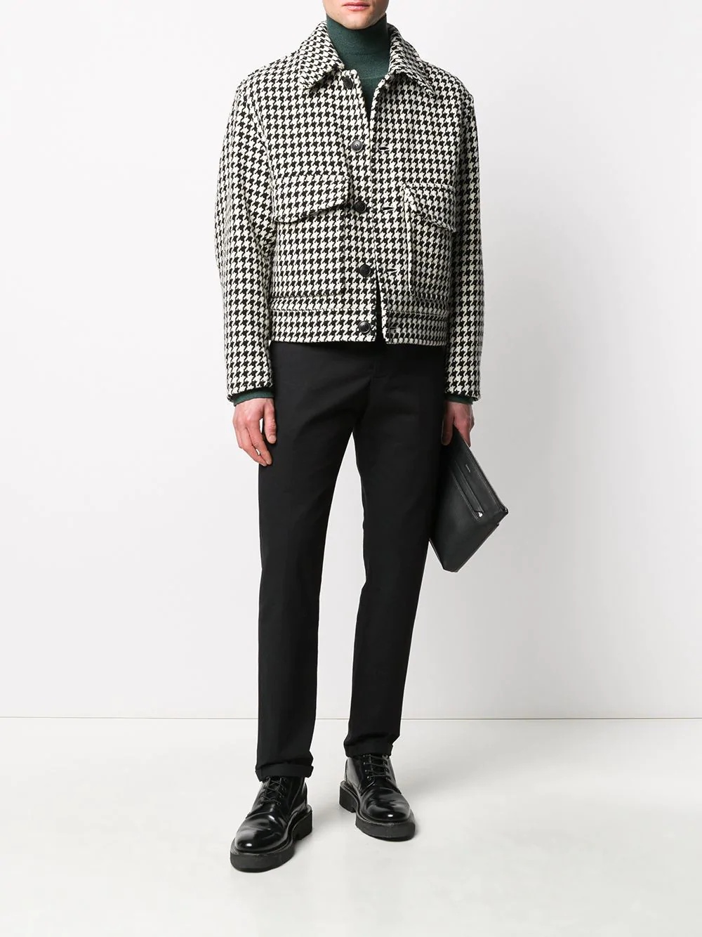 houndstooth boxy fit jacket - 2