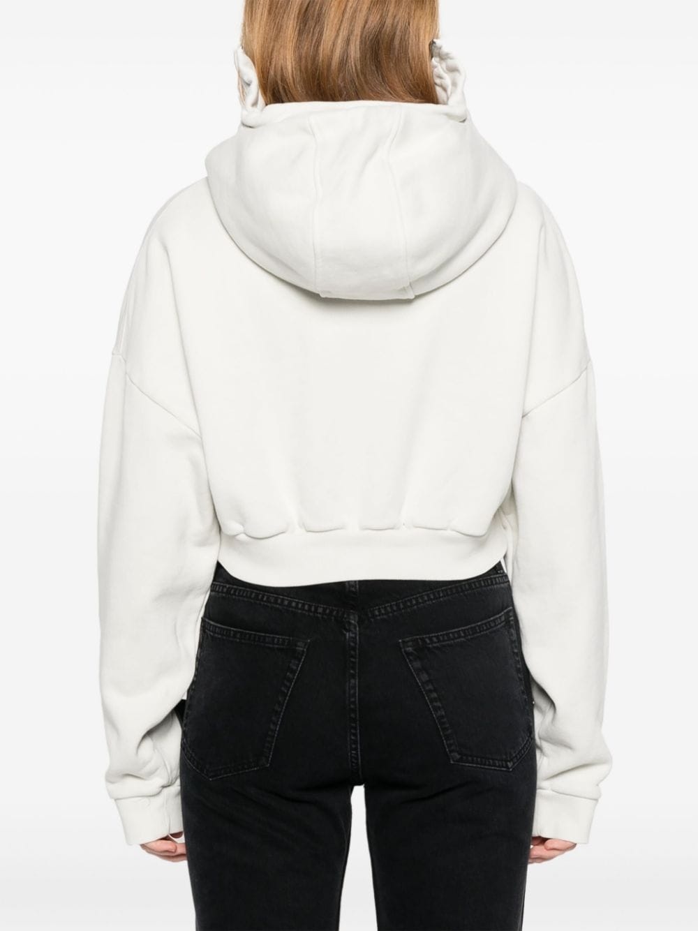 cropped zipped hoodie - 4