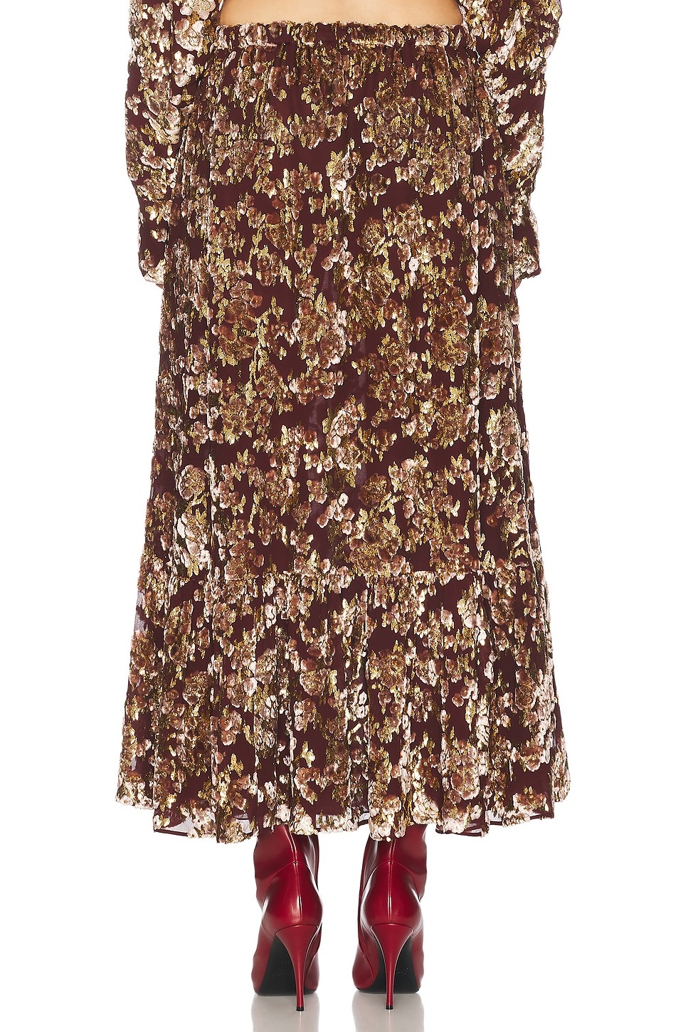 High Waisted Midi Skirt - 4