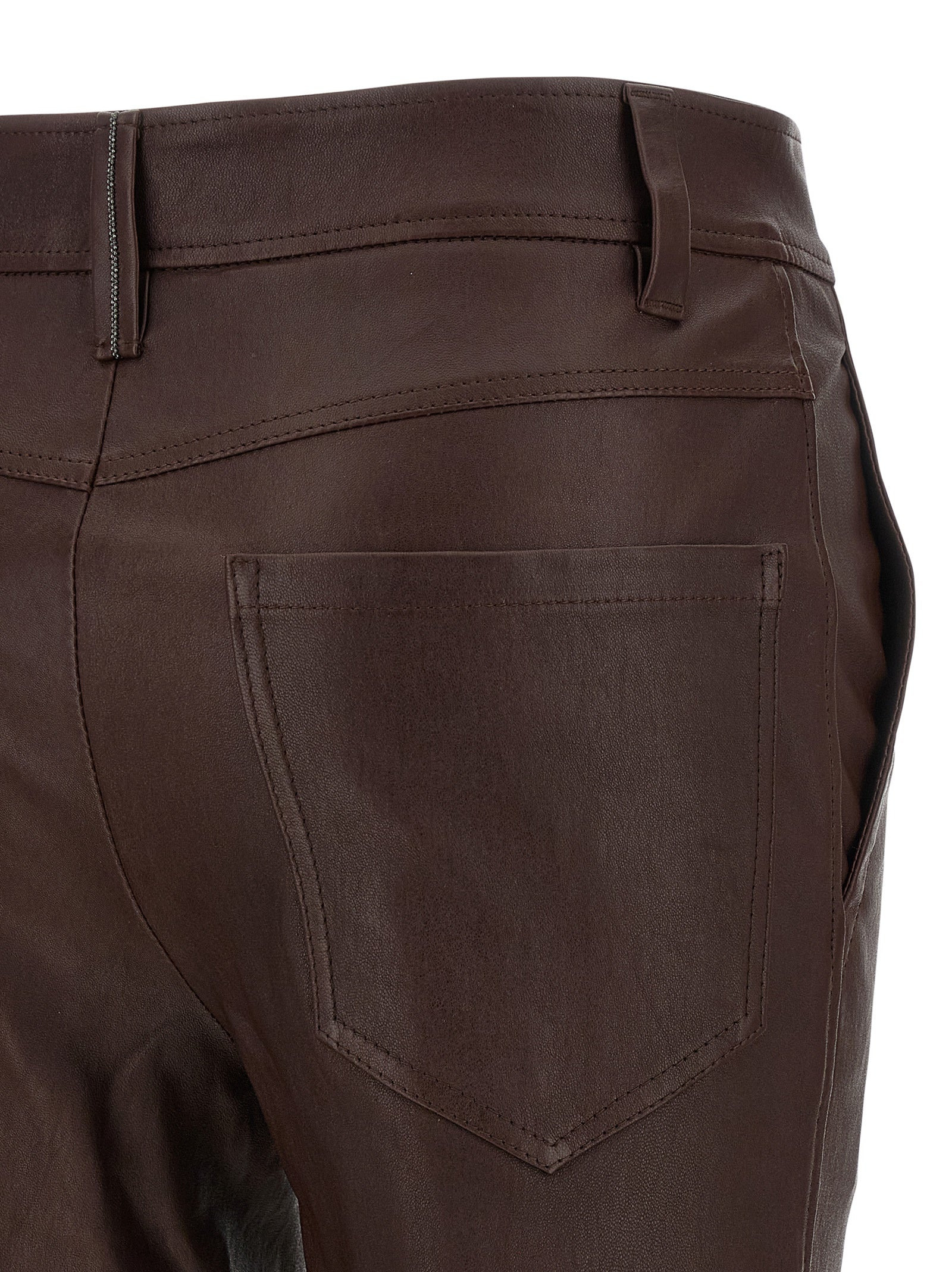 Square Cigarette Pants Brown - 4
