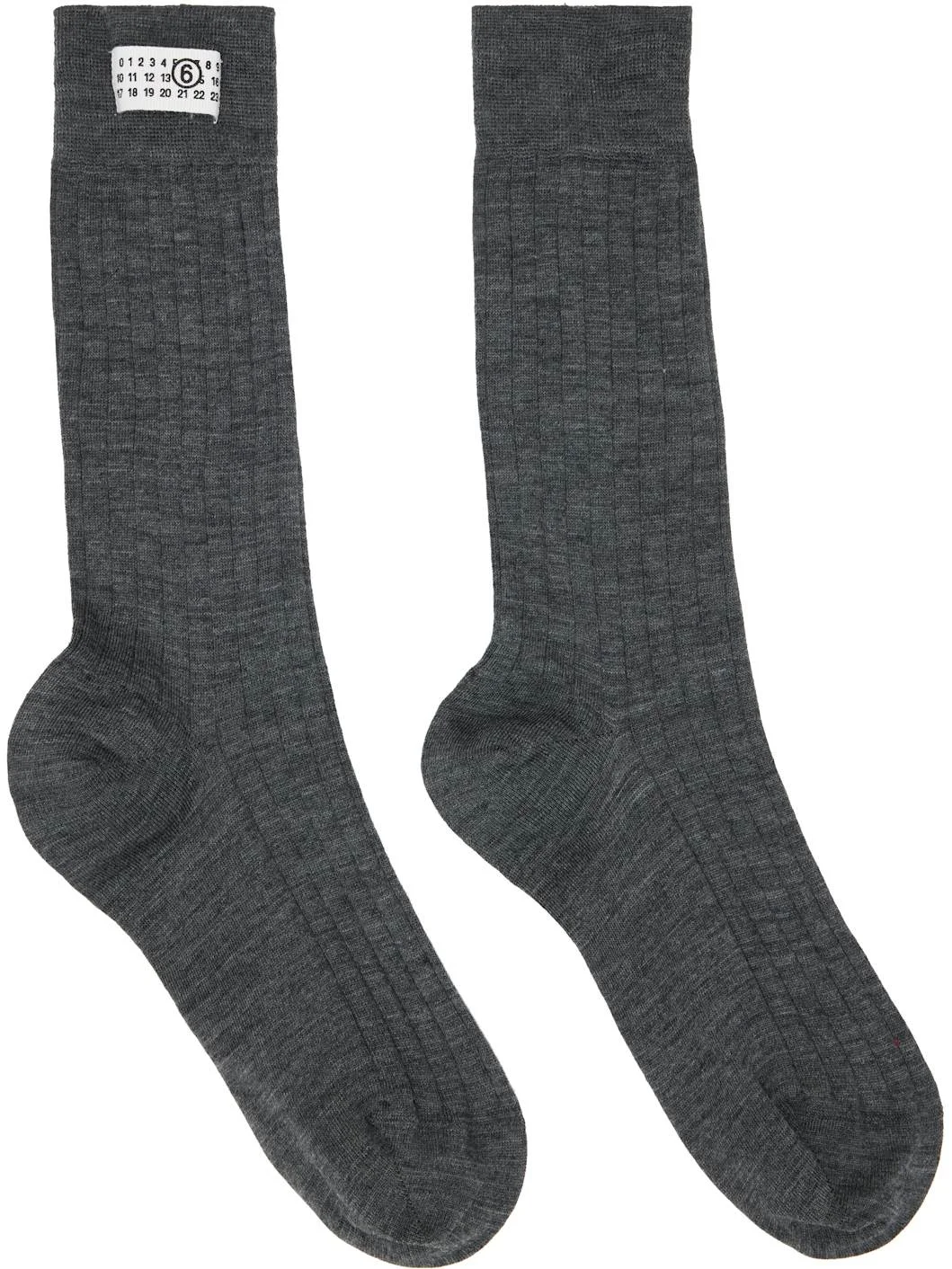 Gray Wool Blend Socks - 1