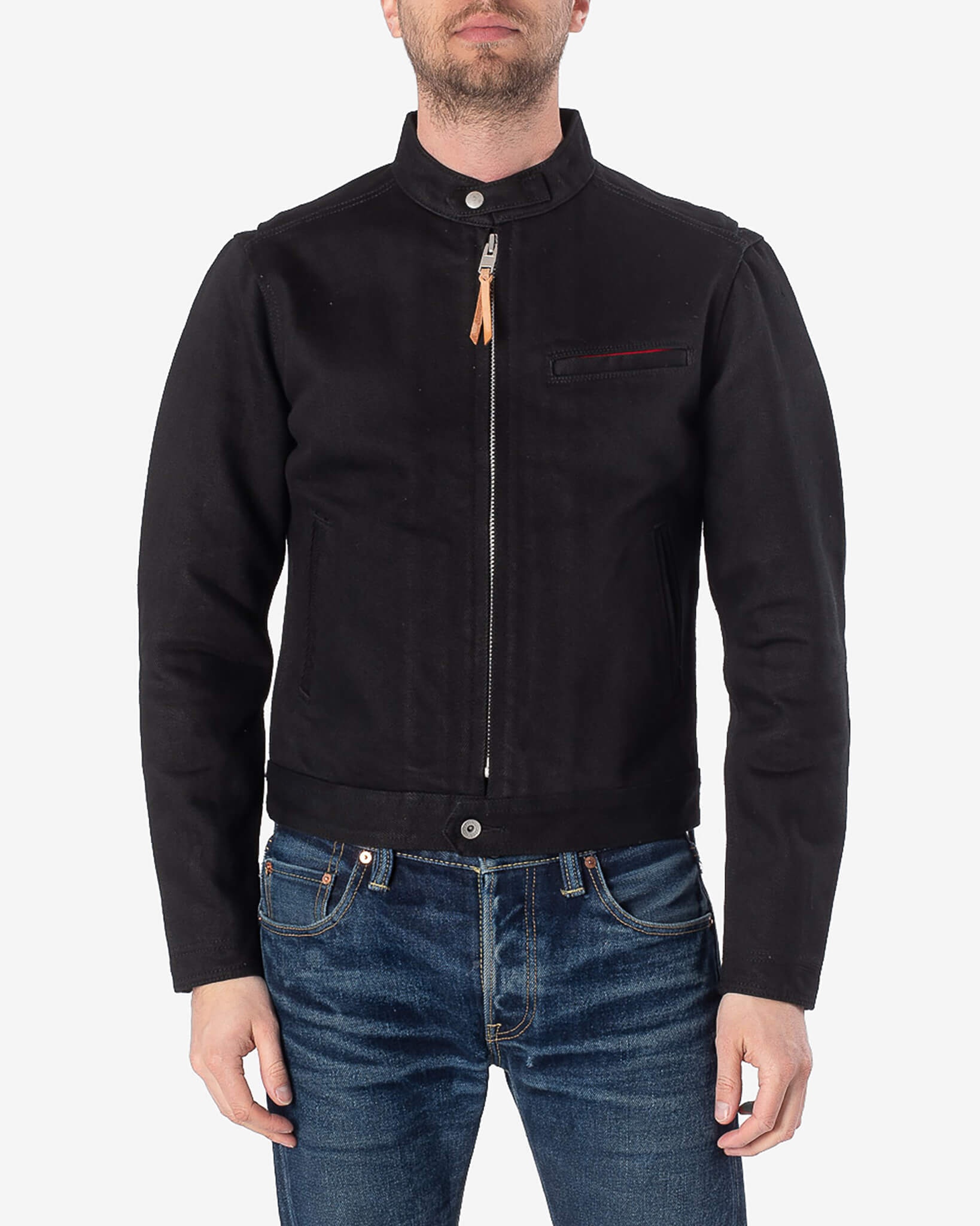 IH-9527J 21oz Denim Rider's Jacket - Superblack Non-Fade - 2