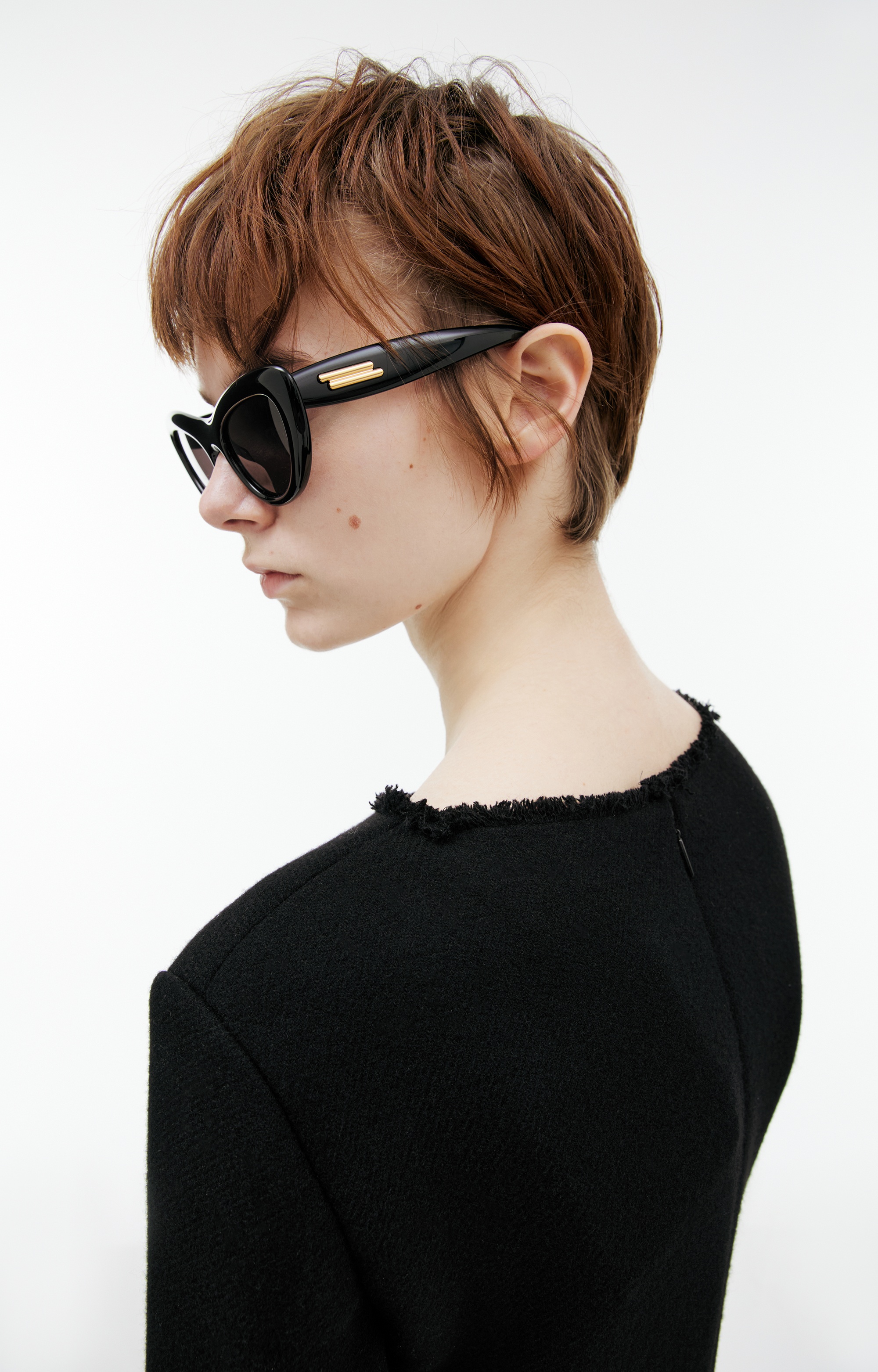 DRESS WITH RAW COLLAR - 4