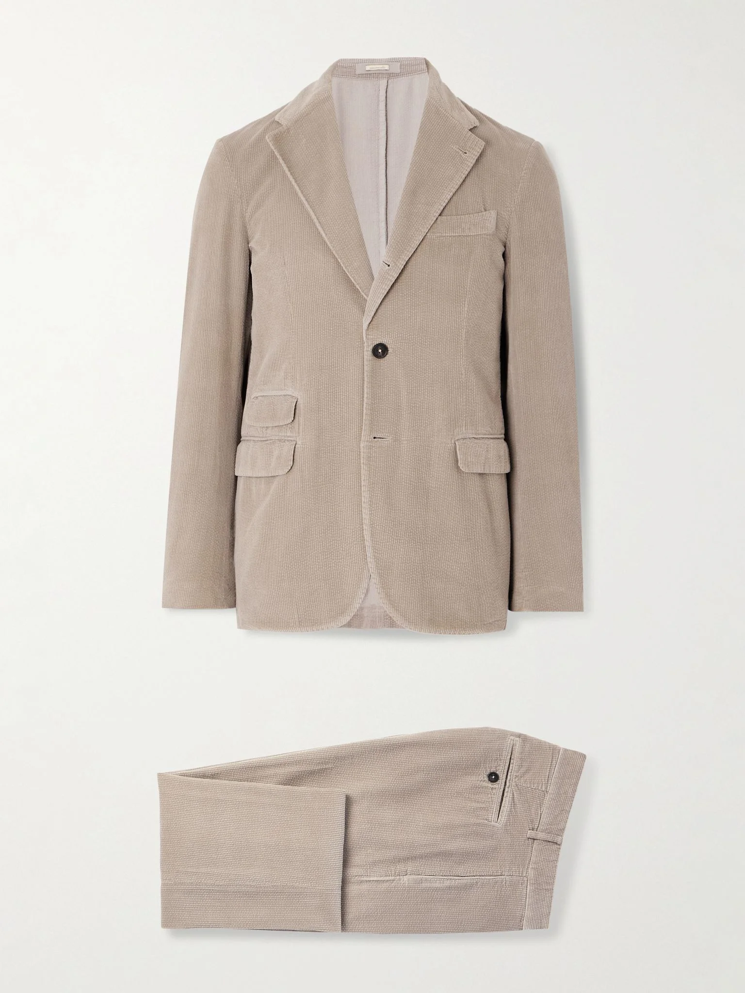 Sloop Cotton-Corduroy Suit Beige - 1