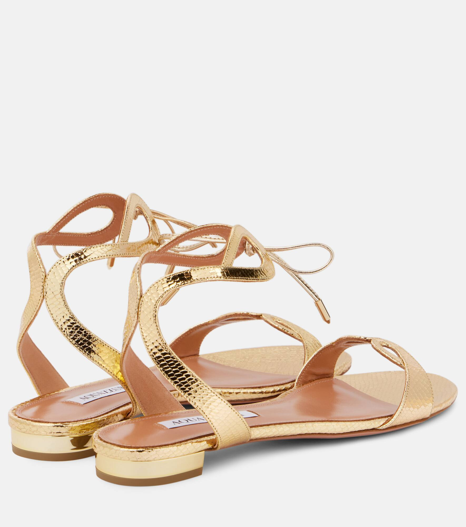 Tessa metallic leather sandals - 2