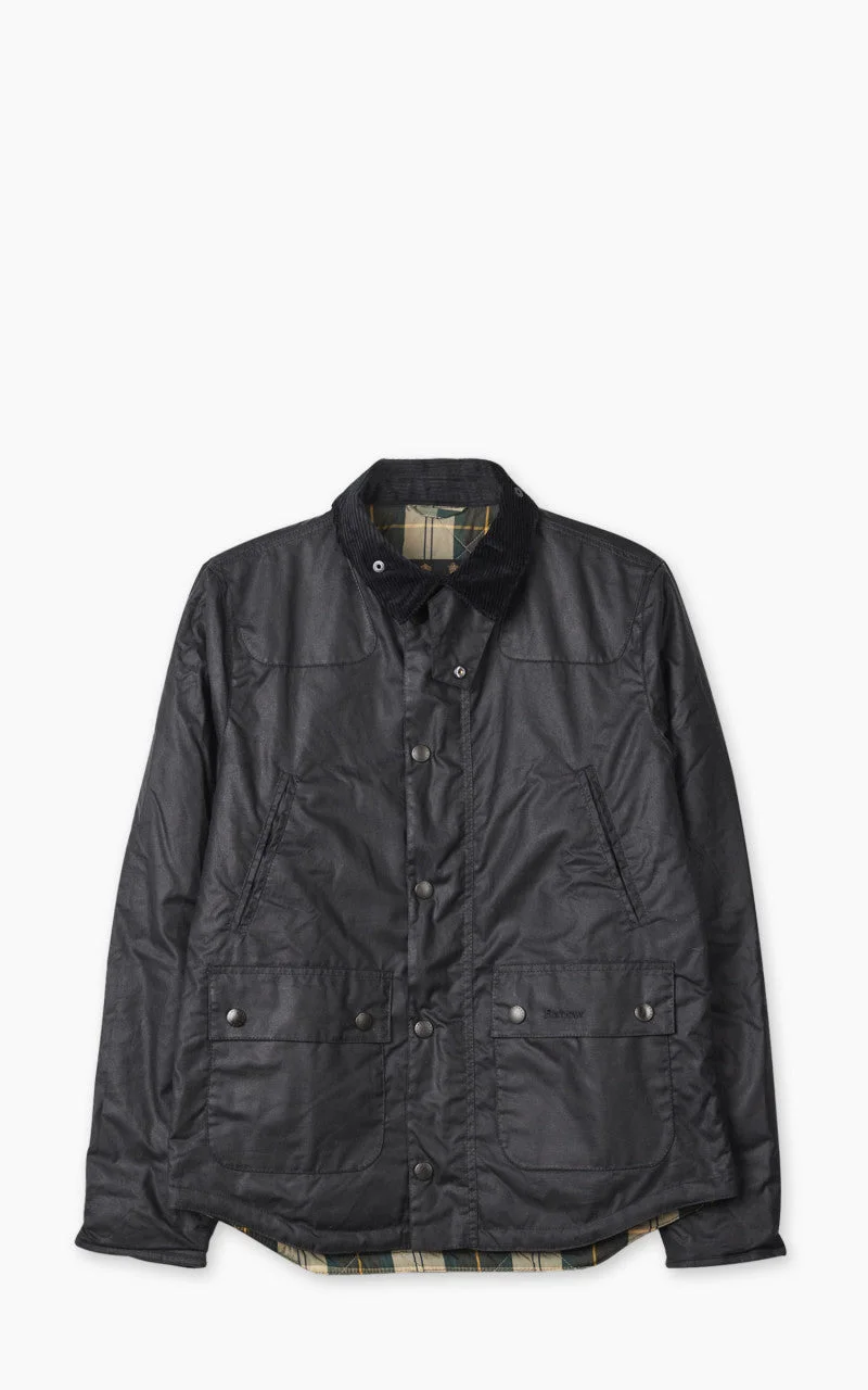 BARBOUR REELIN WAX JACKET NAVY - 1