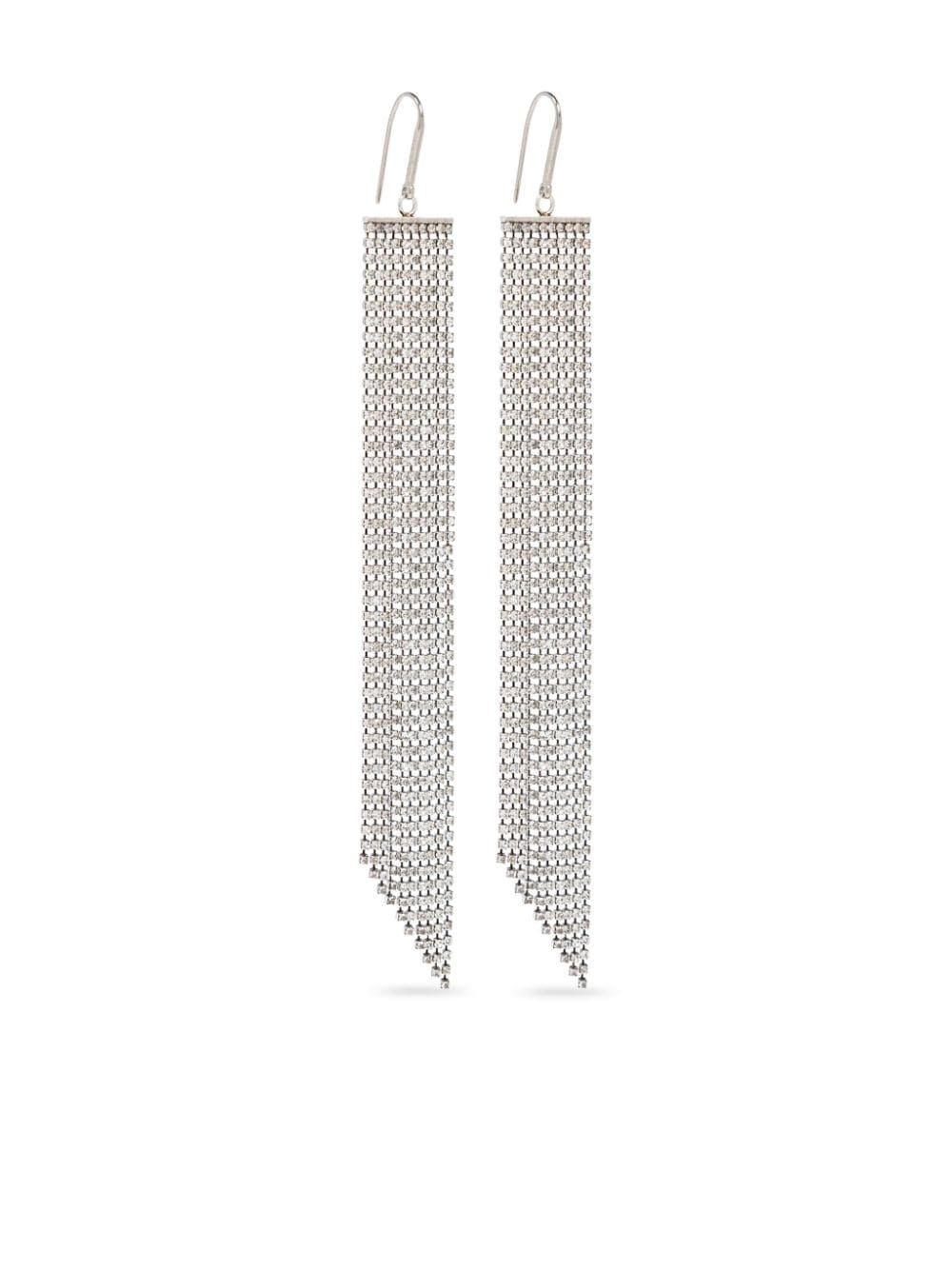 crystal-embellished pendant earrings - 1