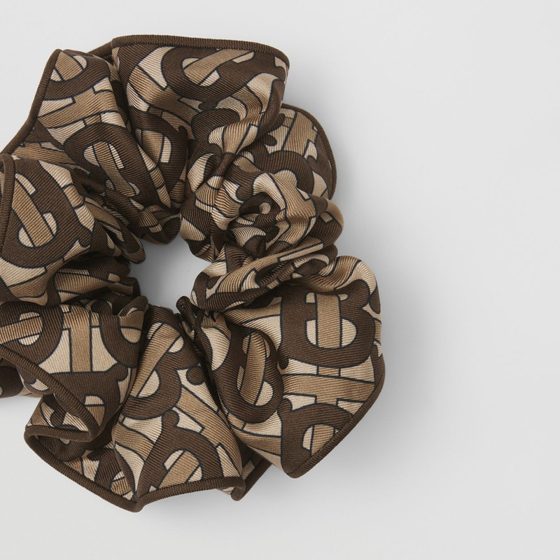 Burberry Monogram Print Silk Twill Scrunchie outlook