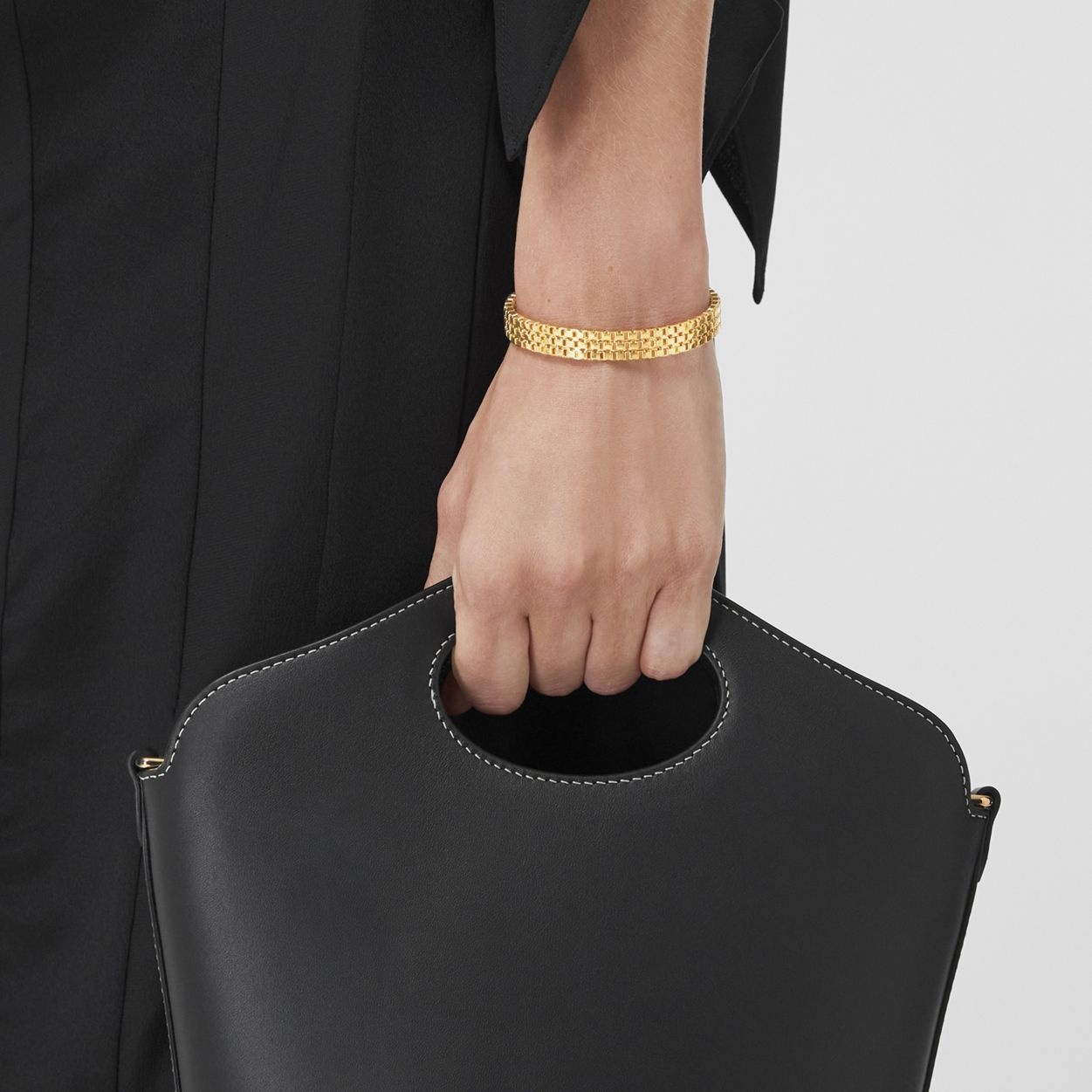 Gold-plated Chain-link Cuff - 3