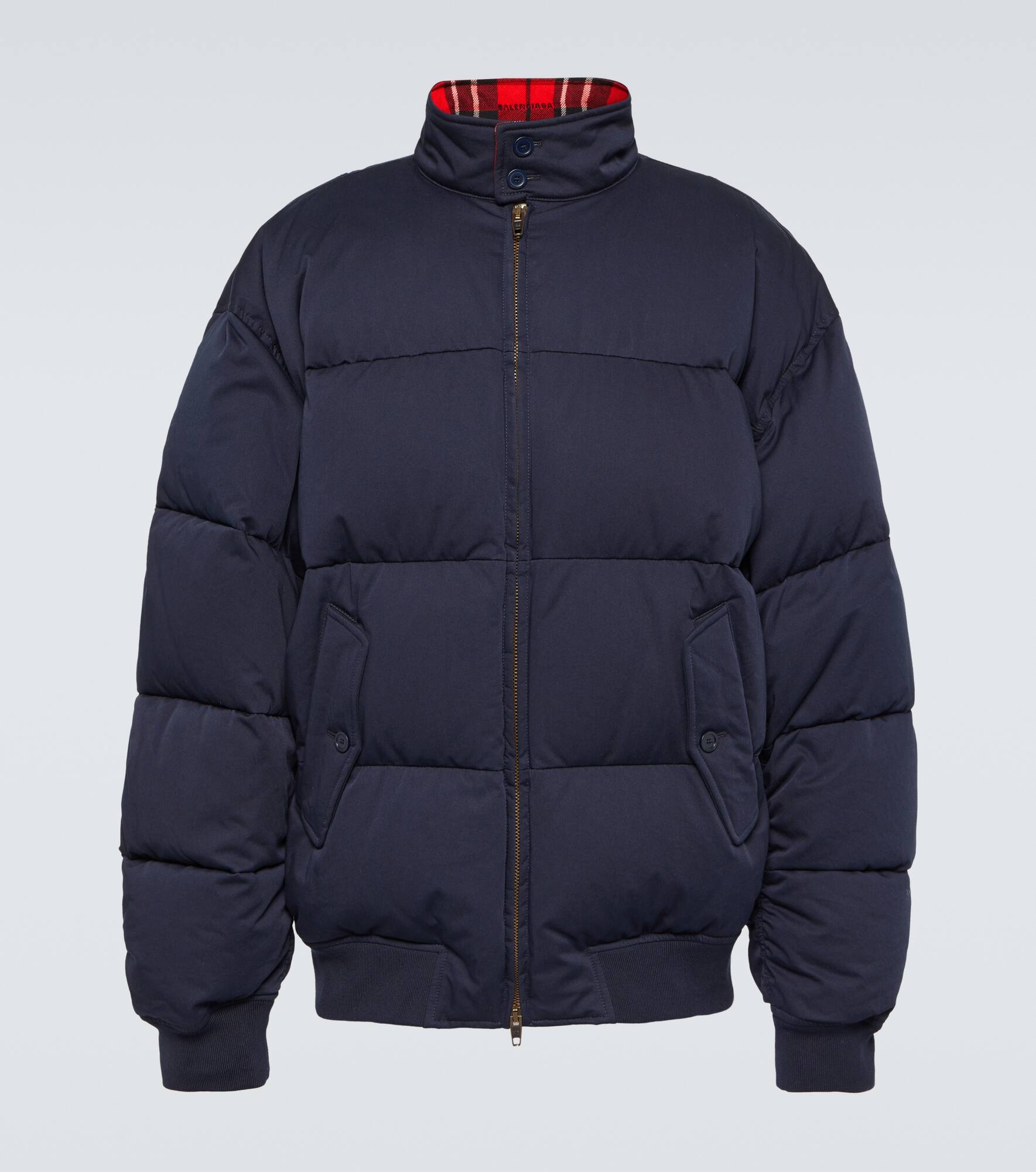 Cut-Up Harrington twill down jacket - 1