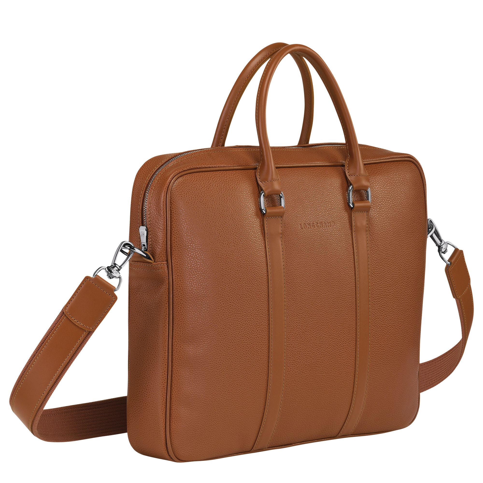 Le Foulonné S Briefcase Caramel - Leather - 3