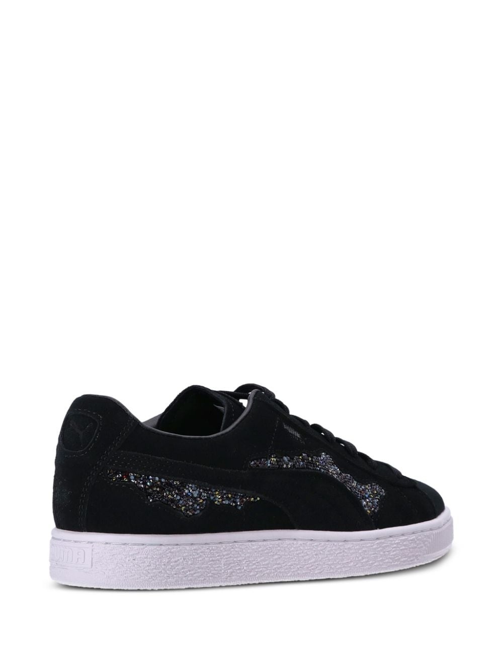 Swarovski crystal-embellishment suede sneakers - 4