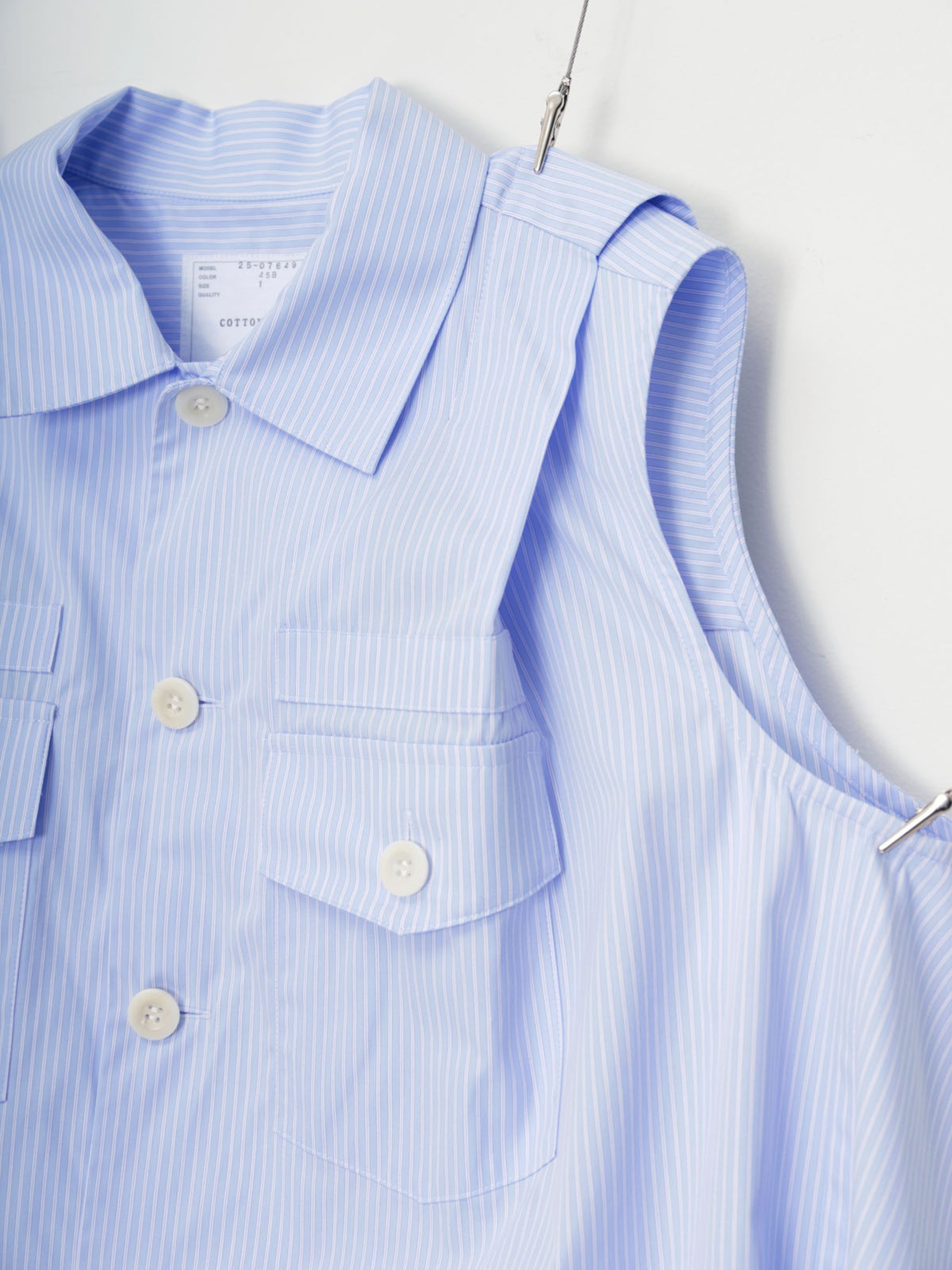 VIP【関税送料無料】希少 SACAI BLUE COTTON DRESS sacai Cotton Poplin Dress | REVERSIBLE