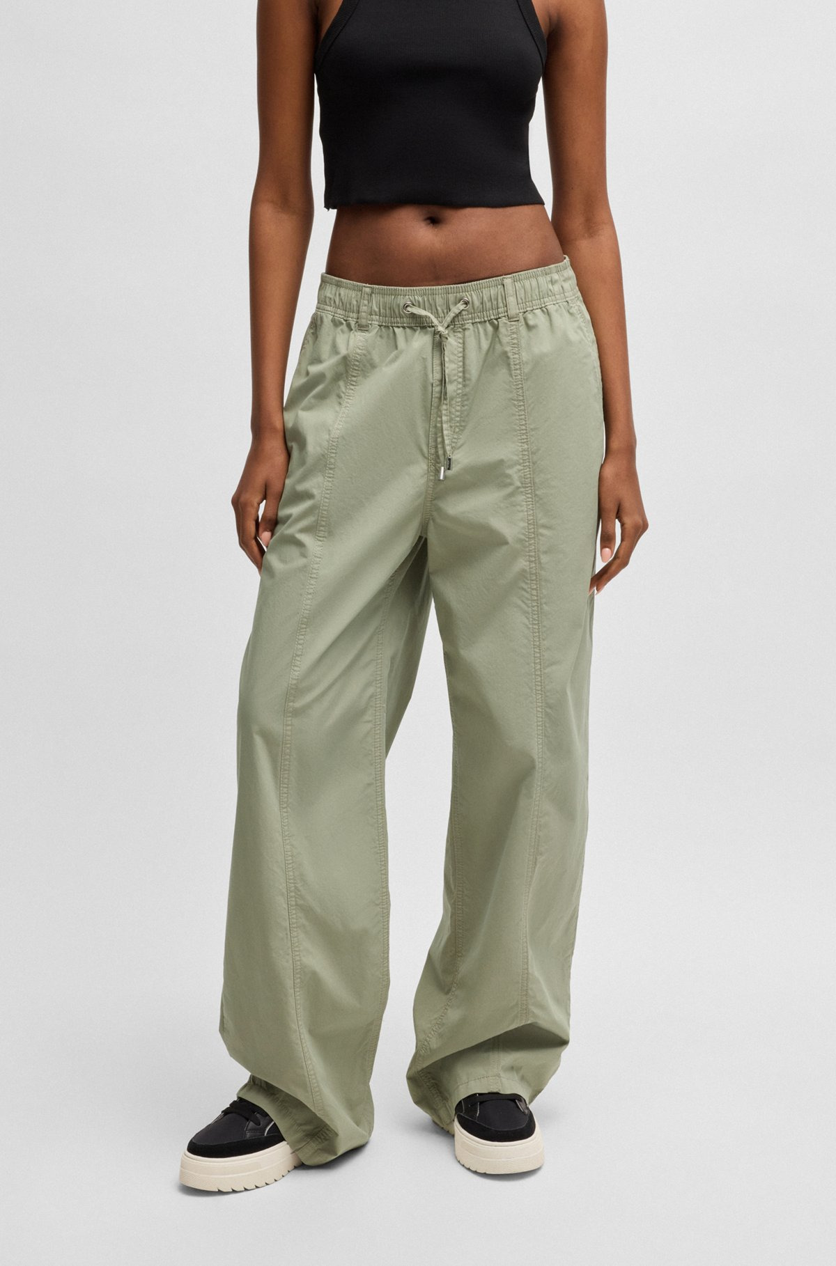 RELAXED-FIT TROUSERS IN COTTON CANVAS - 2