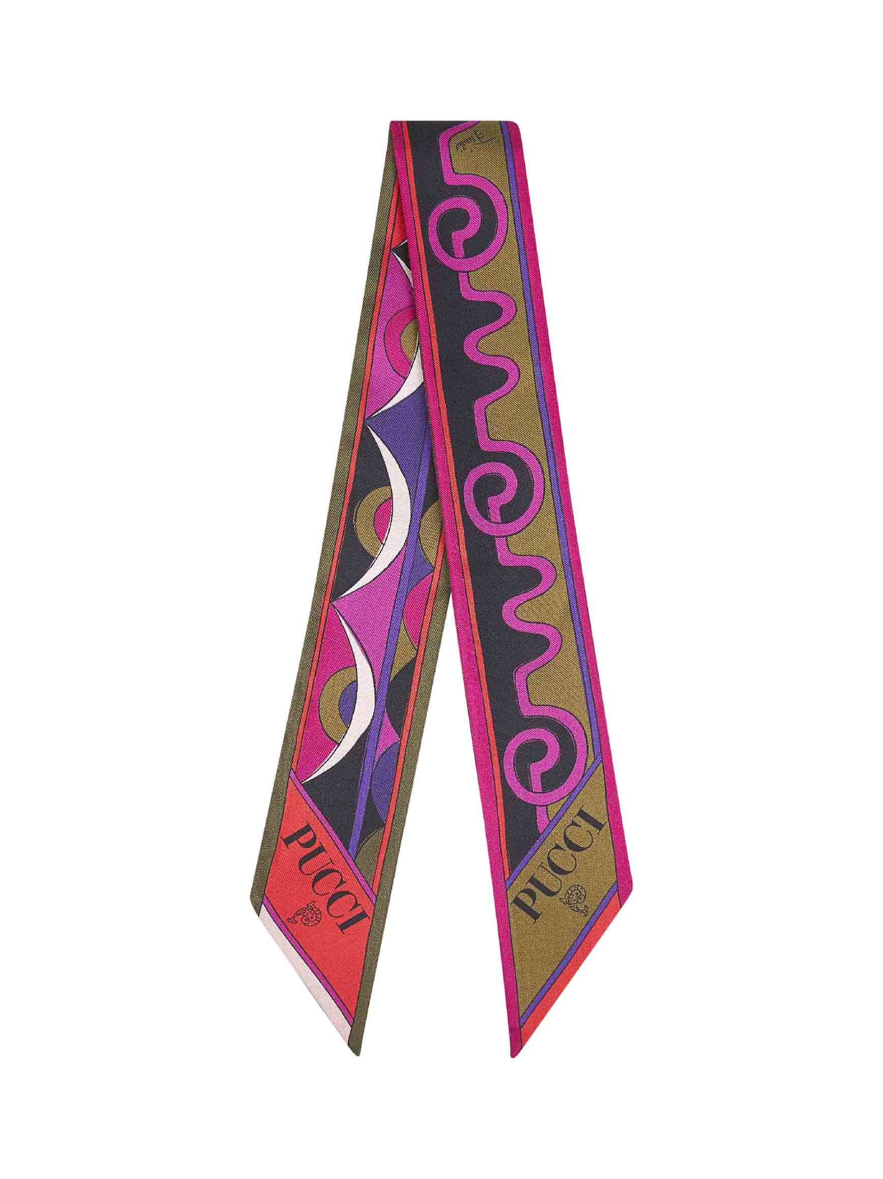 Astro and Rombi print silk twill scarf - 2
