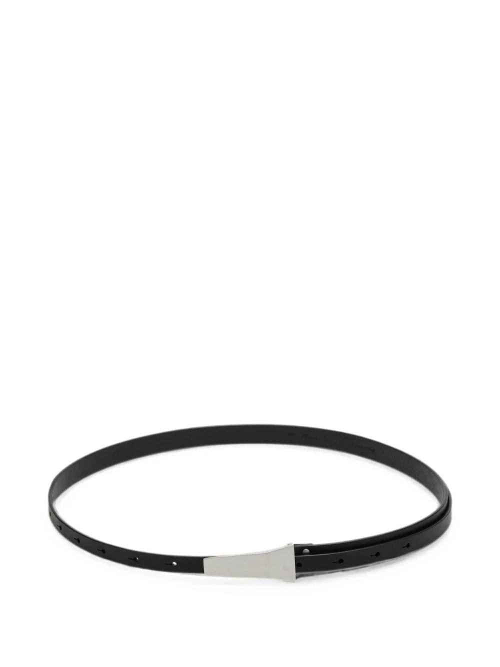 geometric-buckle leather belt - 1