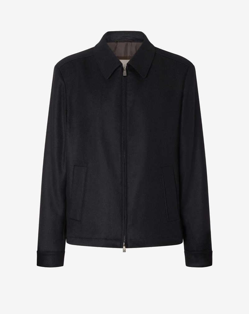 Black stretch cashmere jacket 1