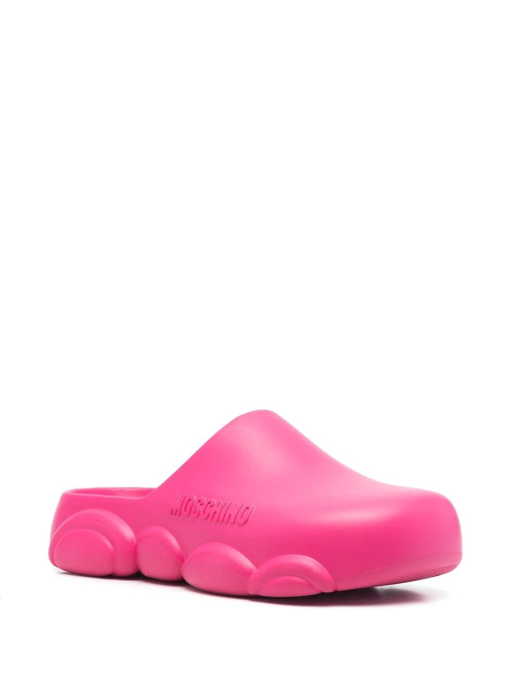 logo embossed mules - 2