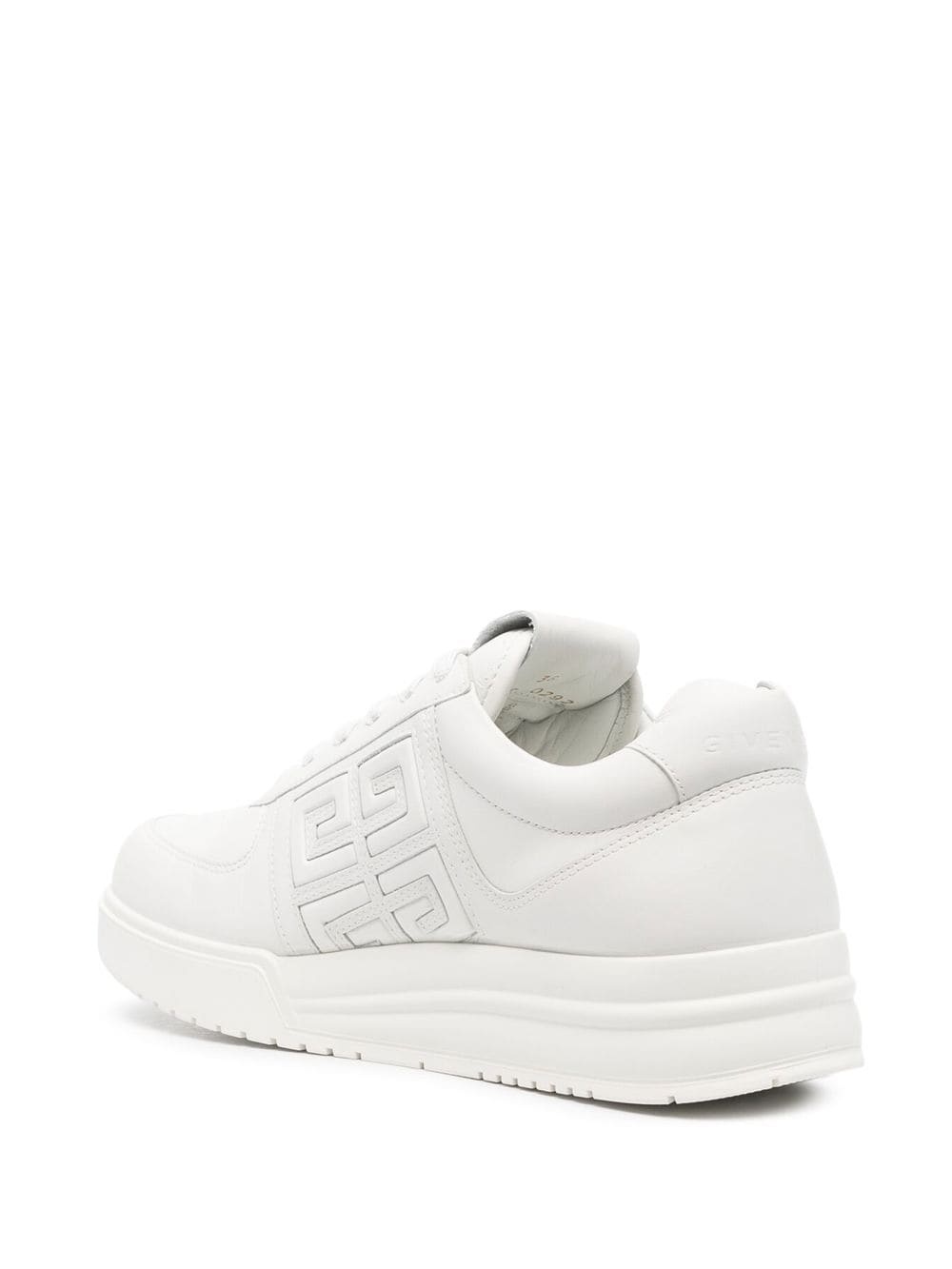 White G4 Leather Low-Top Sneakers - 3