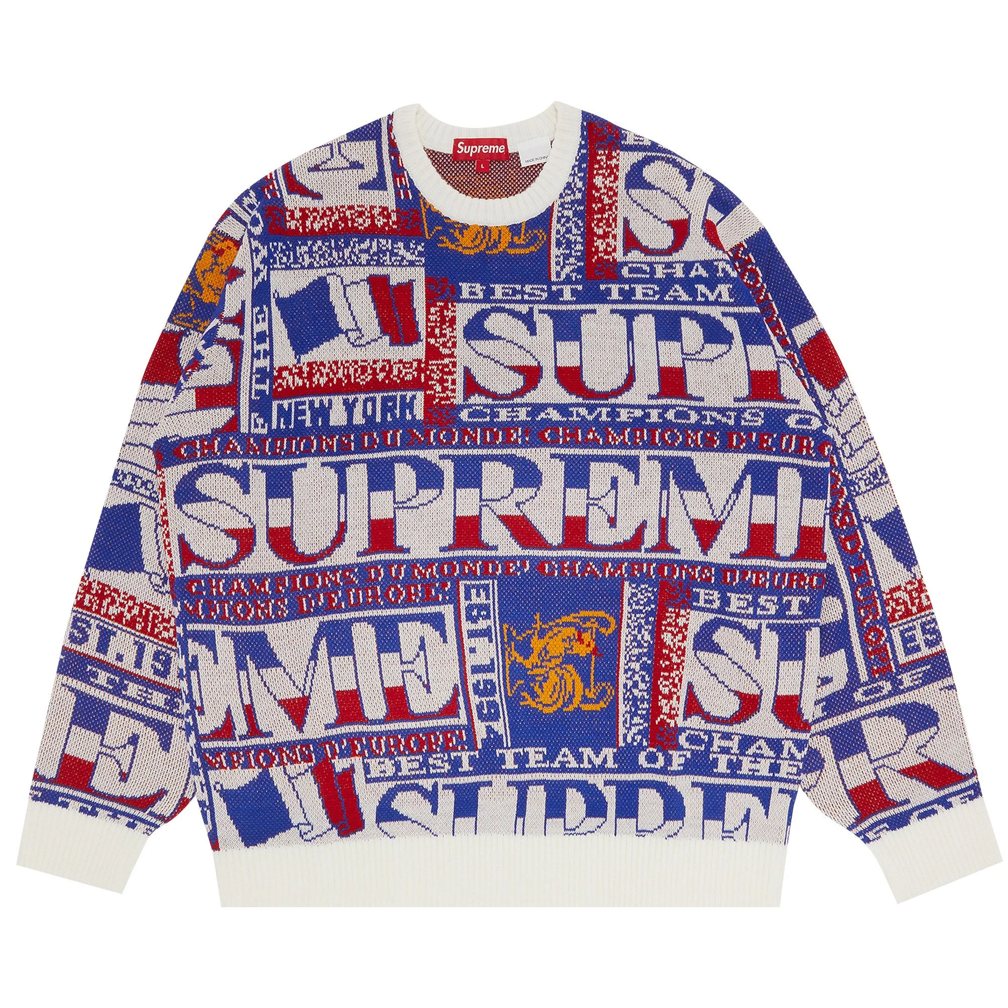 Supreme Scarf Sweater 'White' - 1