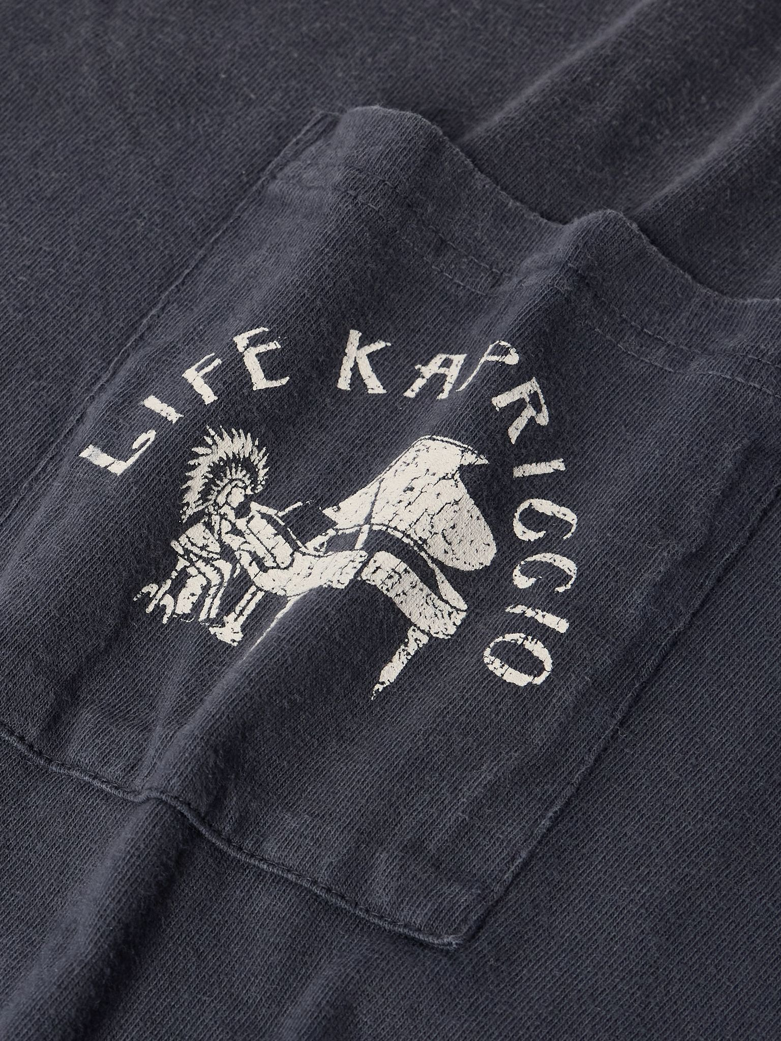 Life Kapriccio Printed Cotton-Jersey T-Shirt Black - 4