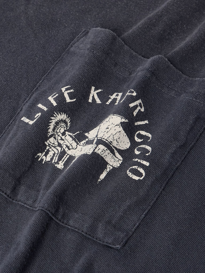 Life Kapriccio Printed Cotton-Jersey T-Shirt Black 4