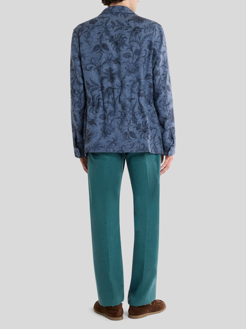 COTTON-BLEND JACKET WITH FLORAL MOTIF 4