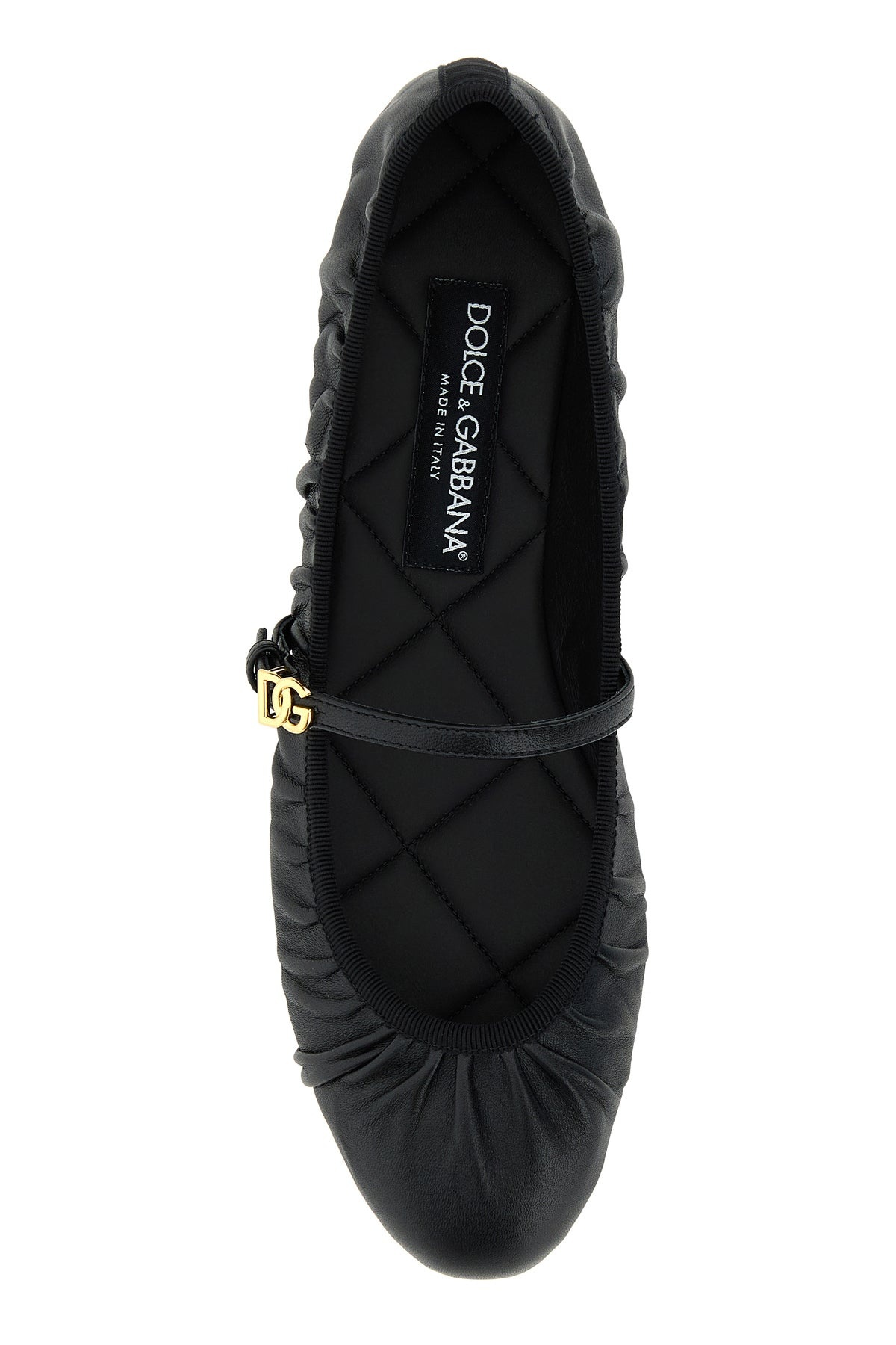 Black nappa leather ballerinas - 4
