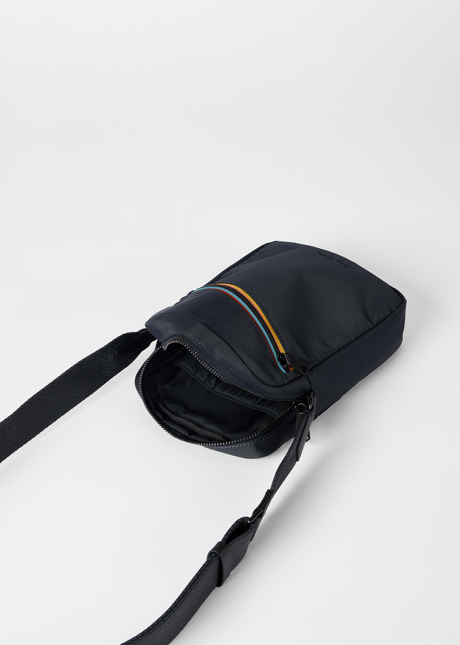 Navy Blue 'Artist Stripe' Large Flight Bag - 4