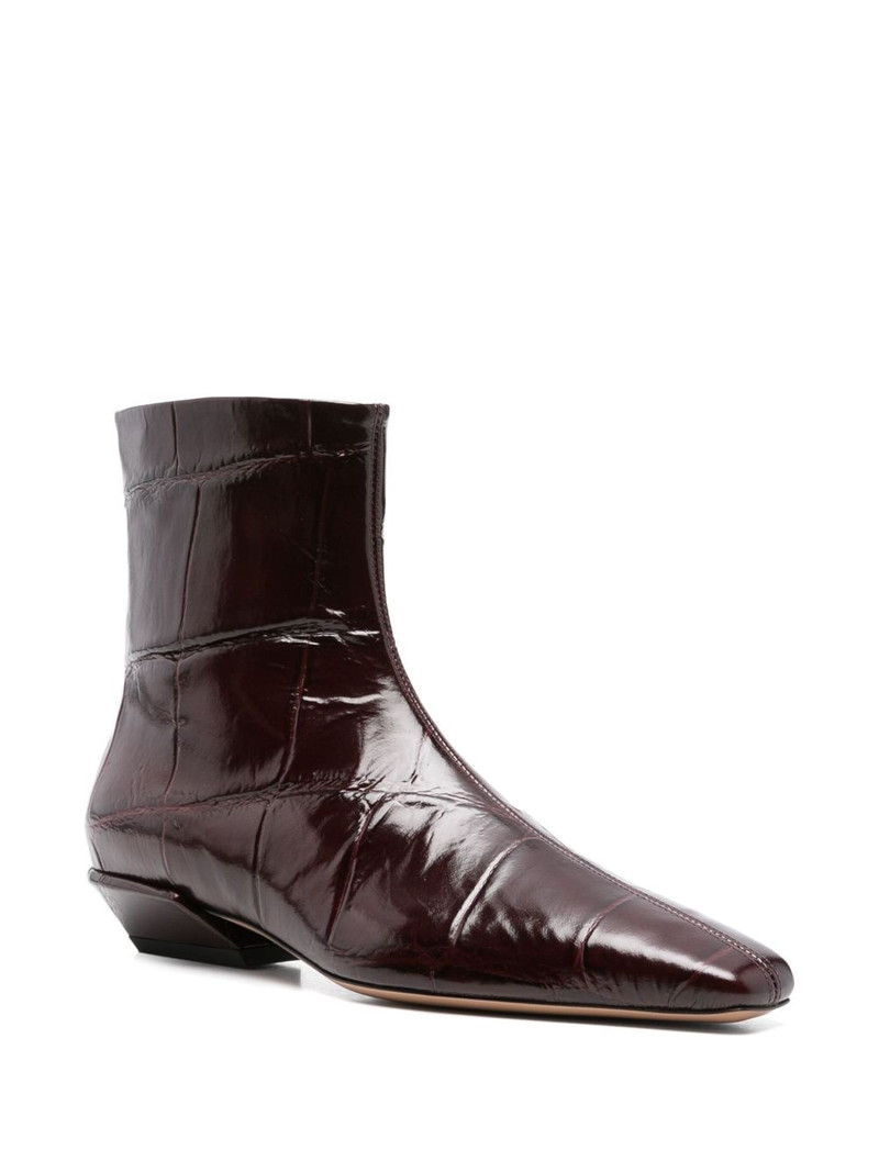 PARIS TEXAS 30mm crocodile-effect pointed-toe ankle boots outlook