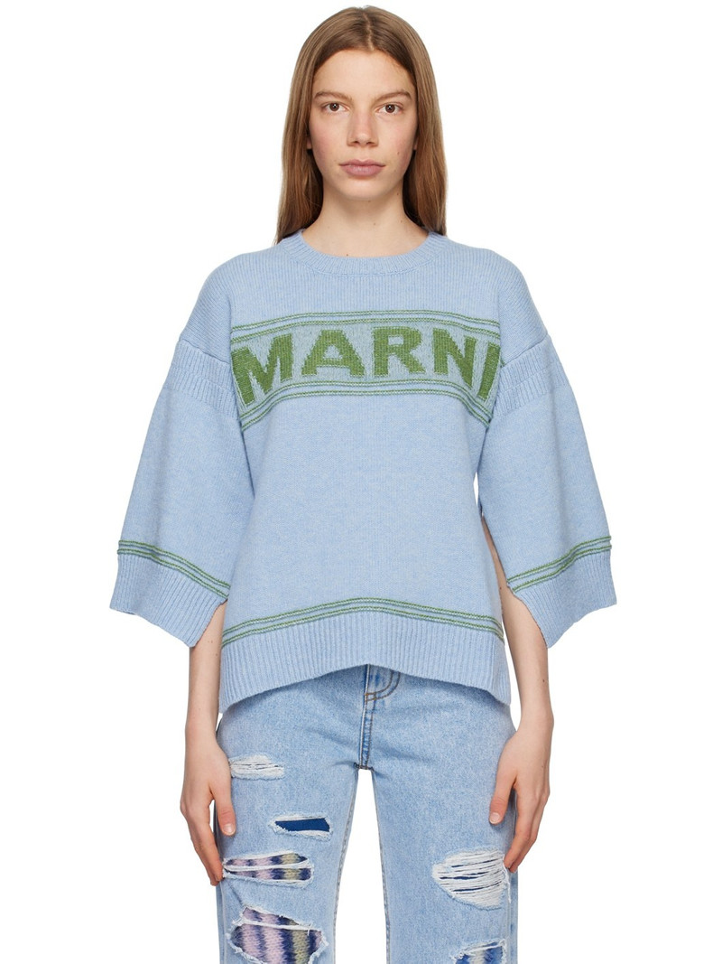 Blue Intarsia Sweater 1