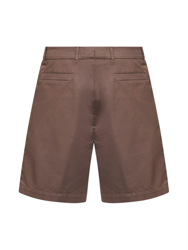 Brunello Cucinelli Hazelnut gabardine Bermuda shorts outlook