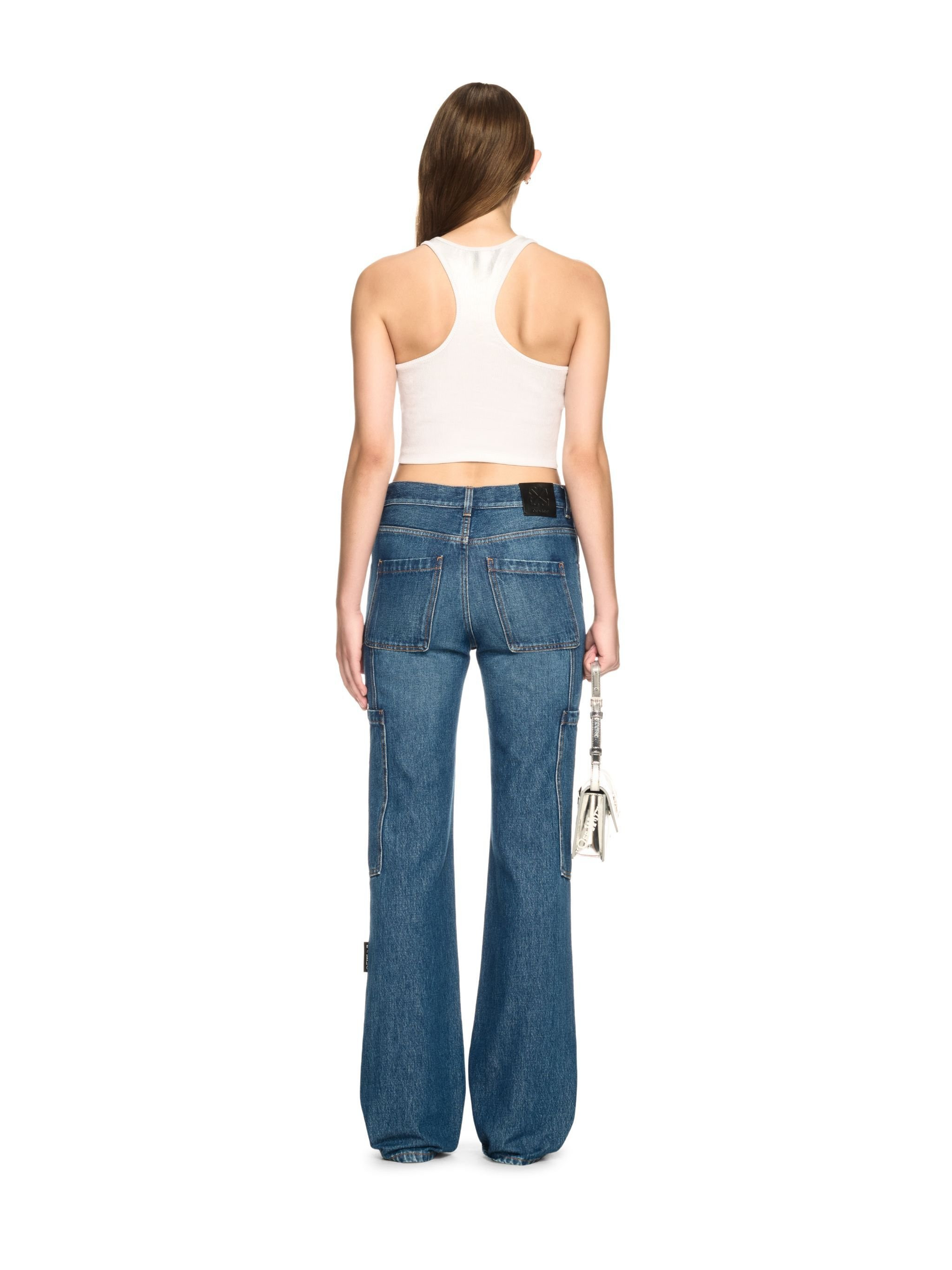 Denim Cargo Pants - 4