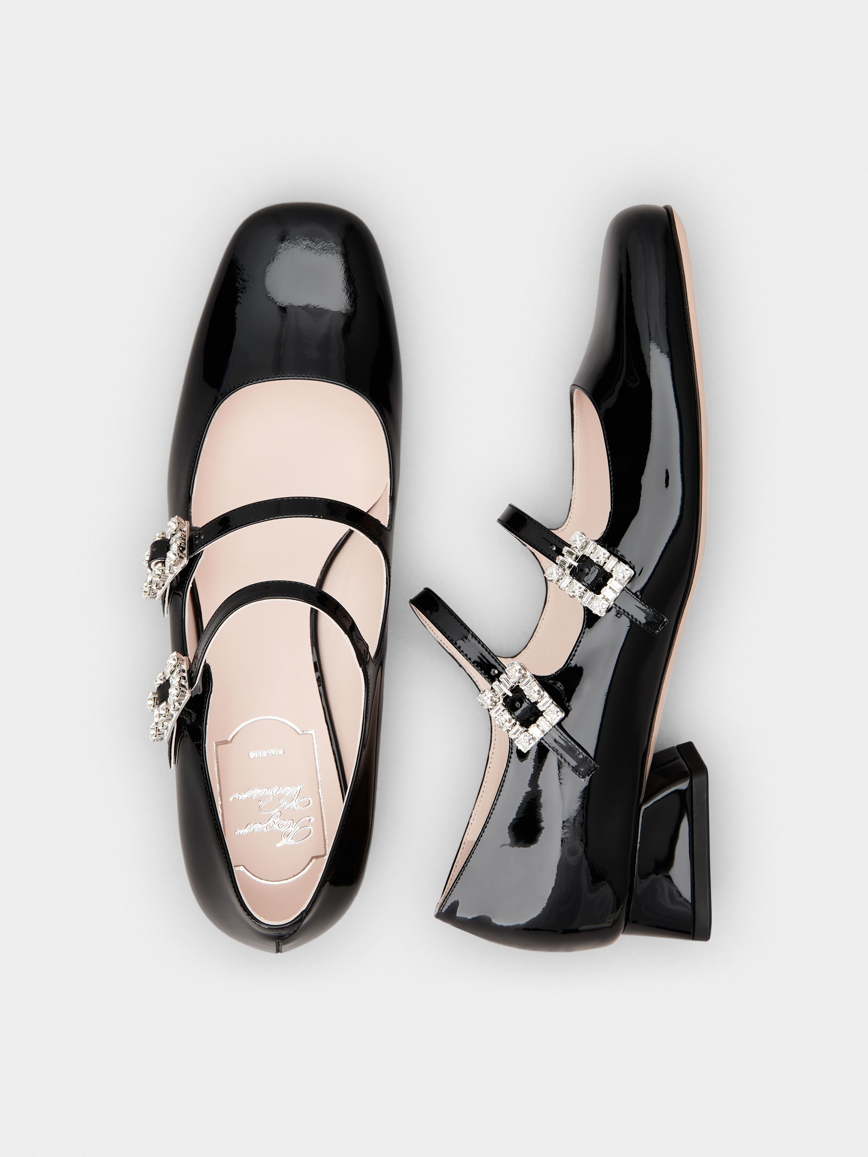 Trés Vivier Strass Buckle Mini Babies Ballerinas in Patent Leather - 4