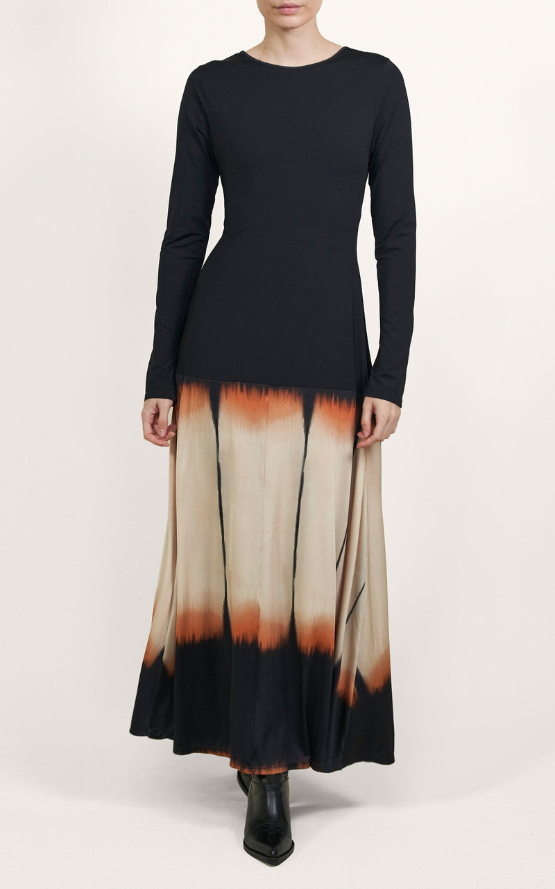 Johanna Ortiz Dibujo Simbolico Keyhole Midi Dress black outlook