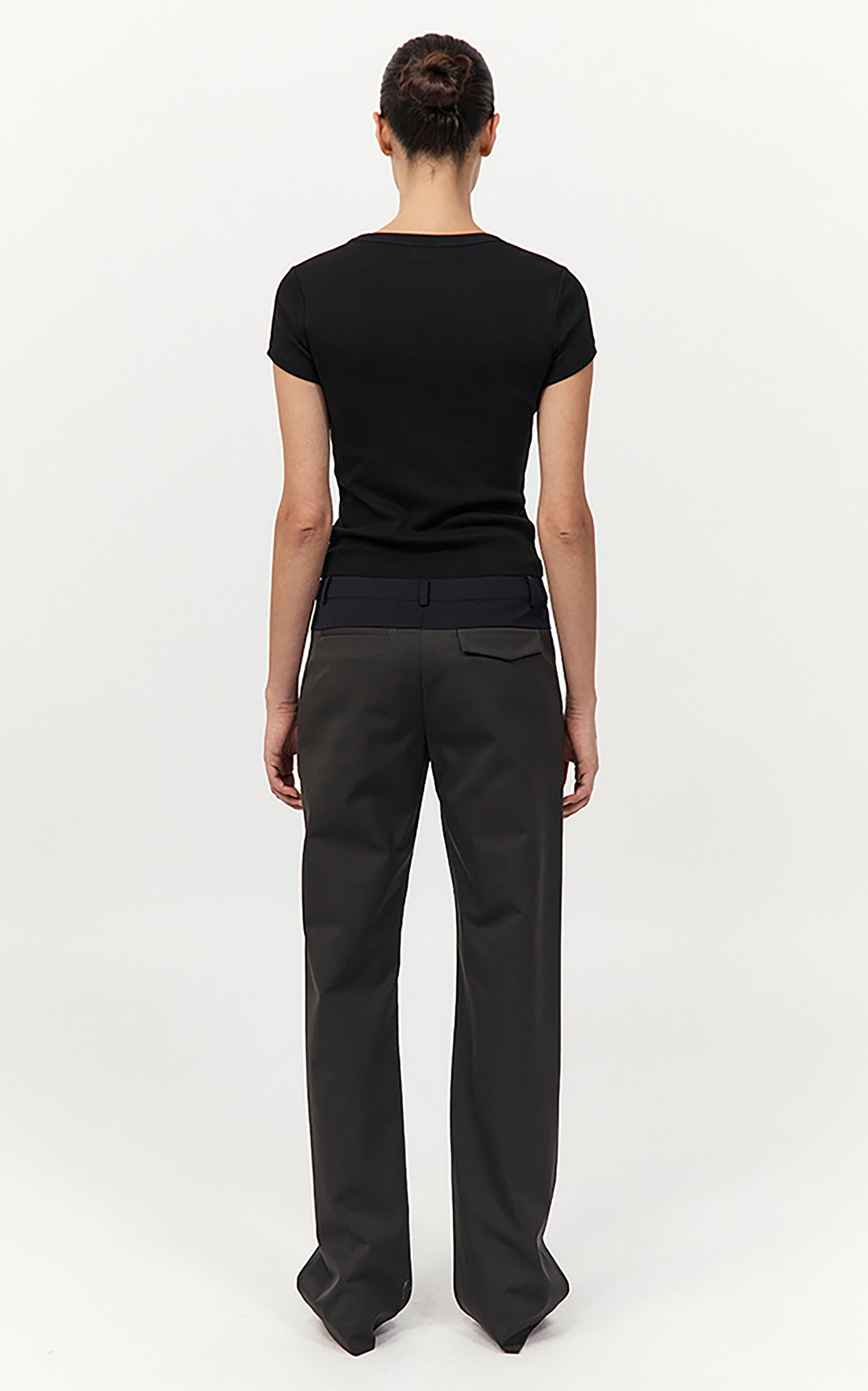 Splice Paneled Wool-Blend Pants green - 5