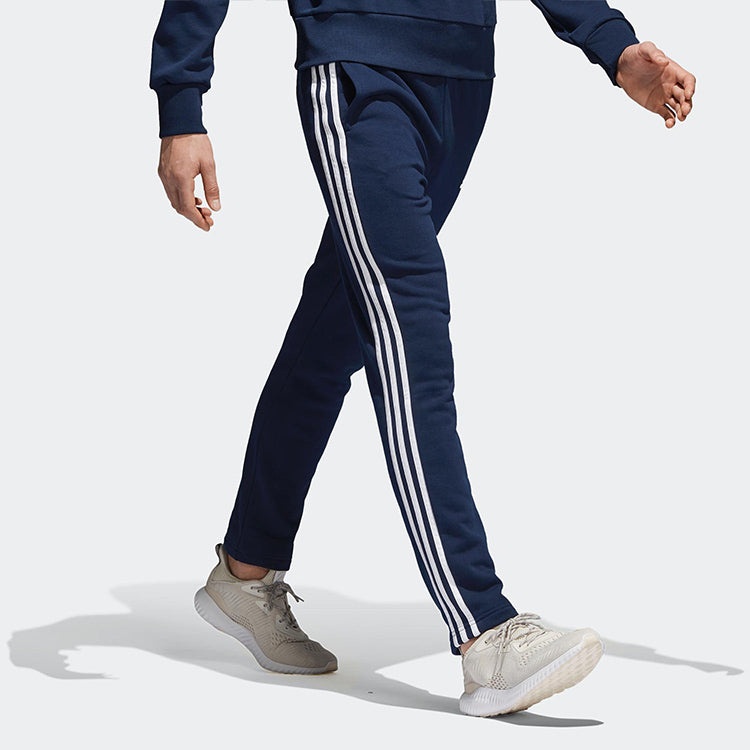 adidas 2019 Ess 3S S Pnt Ft Knit Long Pants Dark Blue CW3883 - 6