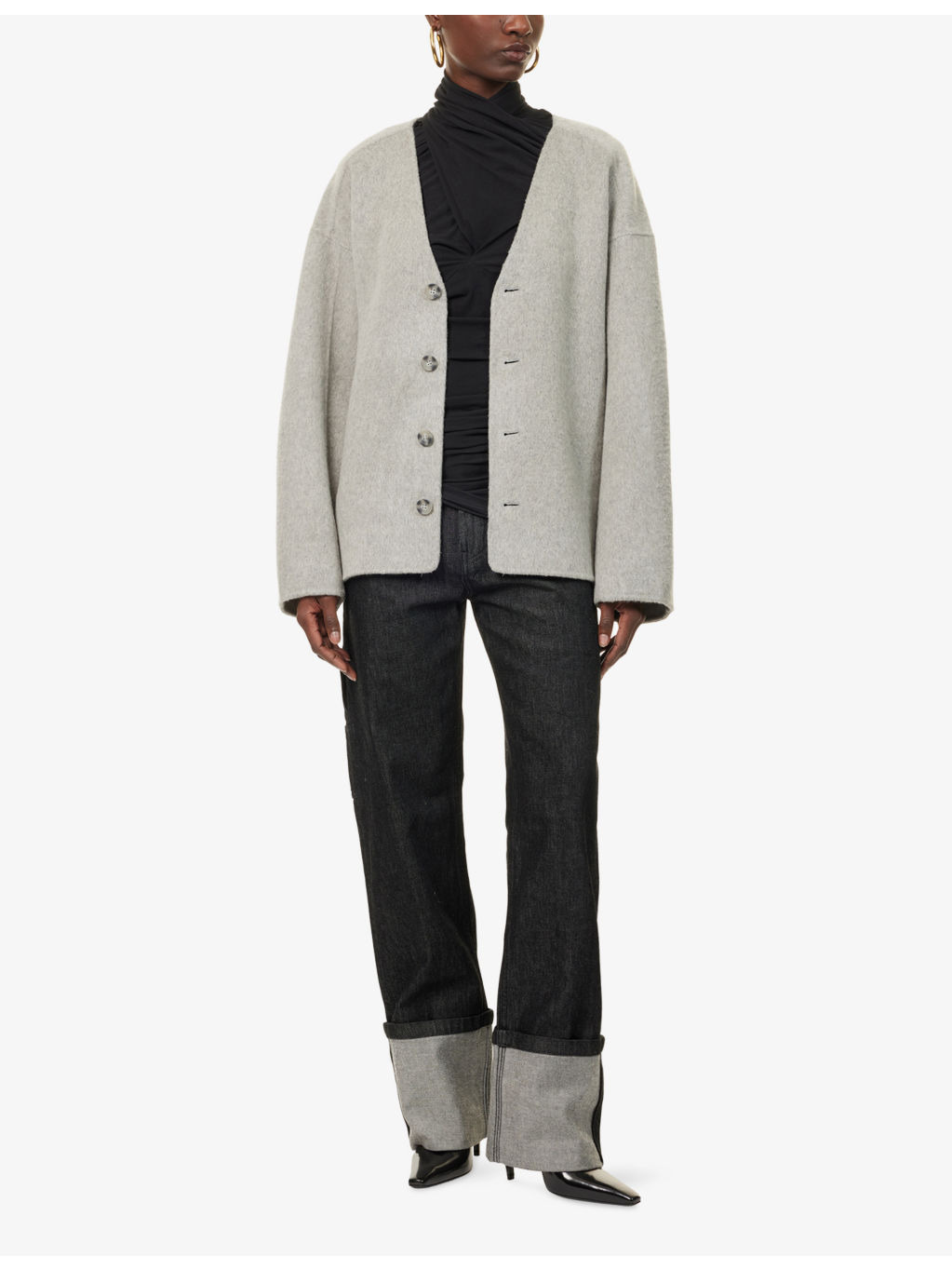 Jool V-Neck Wool Jacket - 2