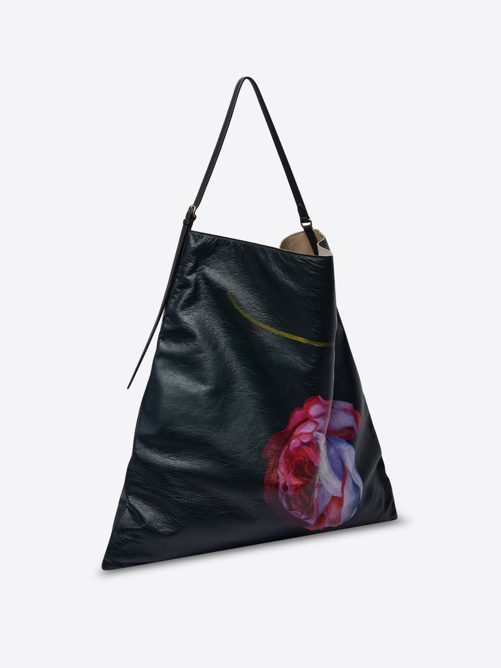 PRINTED LEATHER TOTE - 3