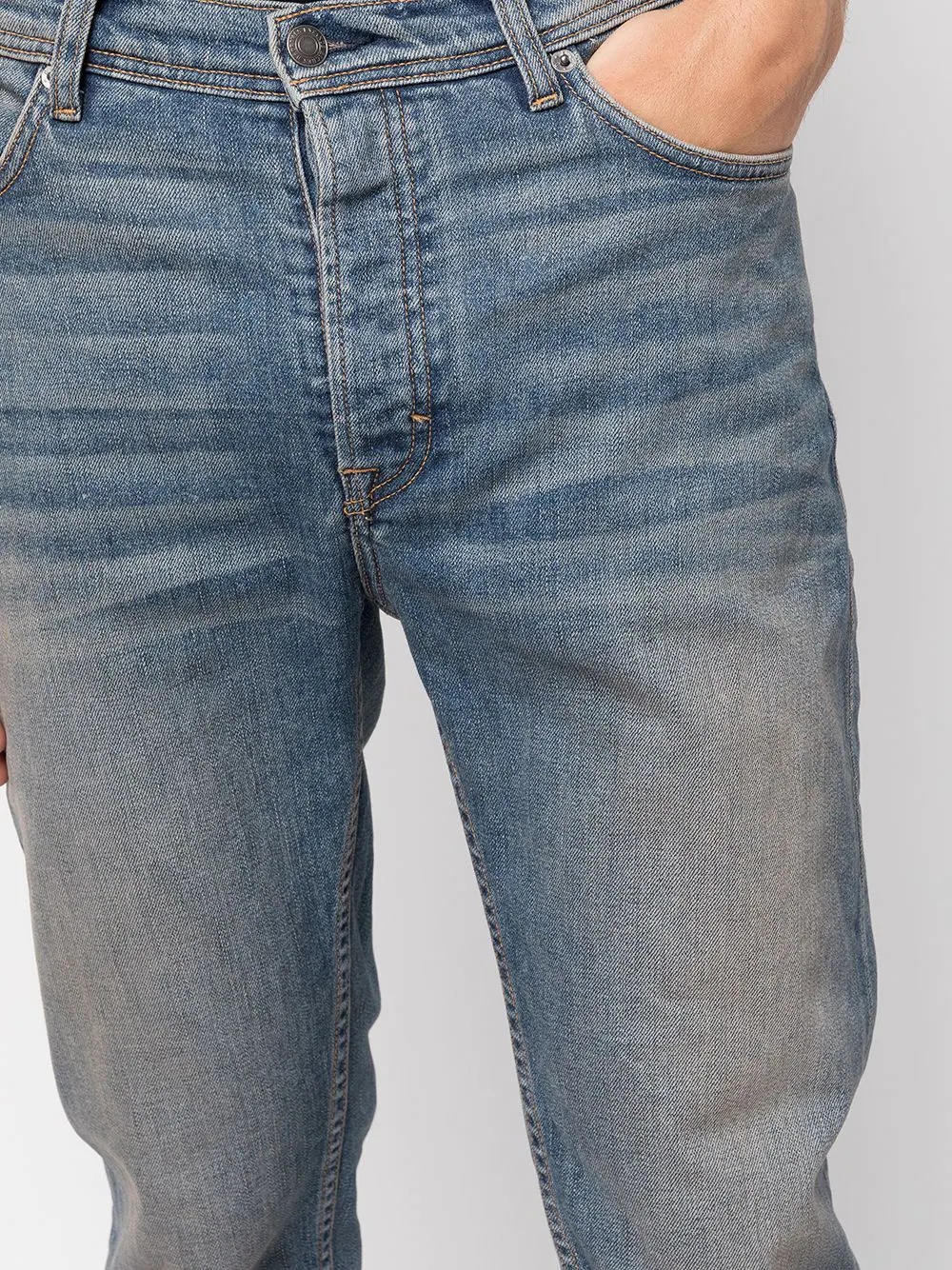 faded slim-fit jeans - 5