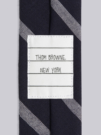 Thom Browne Navy Wool Banker Stripe Classic Tie outlook