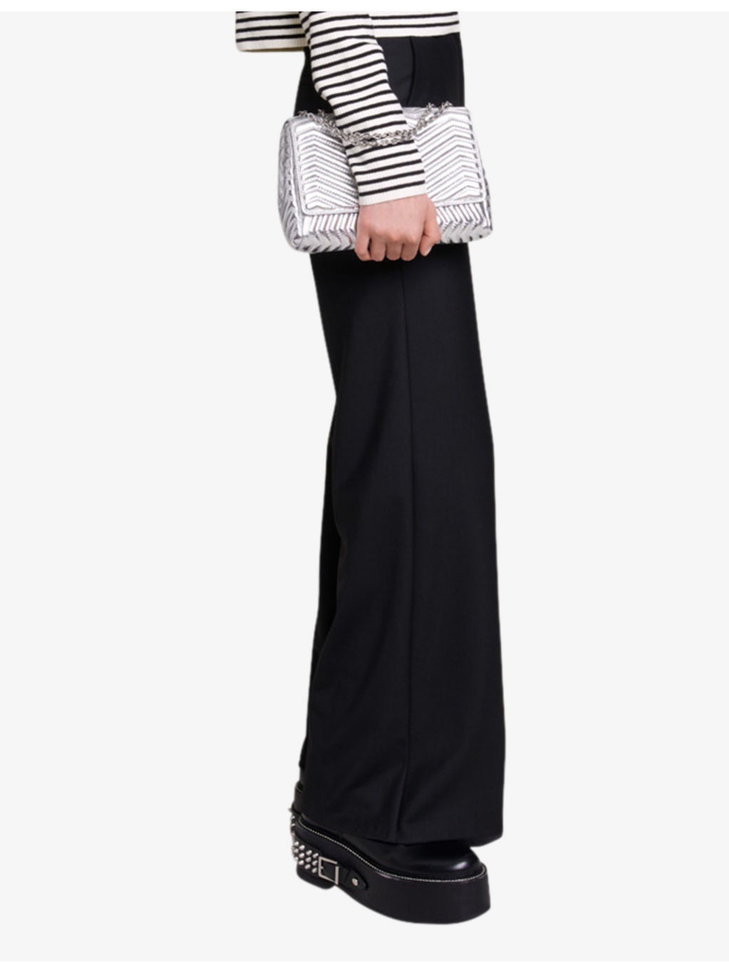 Pimano high-rise flared-leg stretch-woven trousers - 3