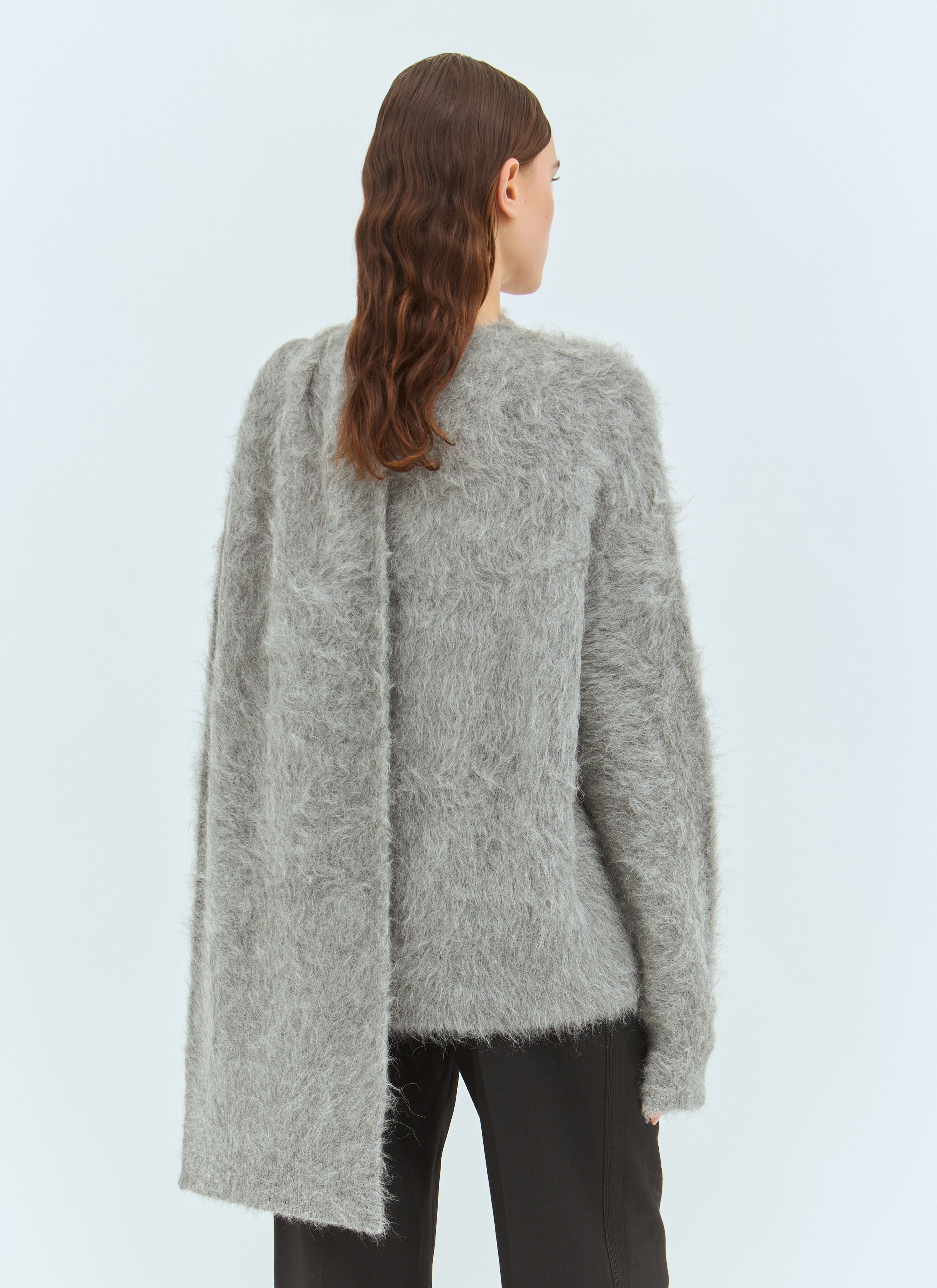 Draped-Scarf Sweater - 5
