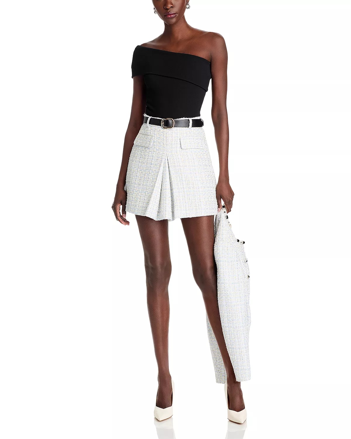 Tweed Mini Skirt - 2