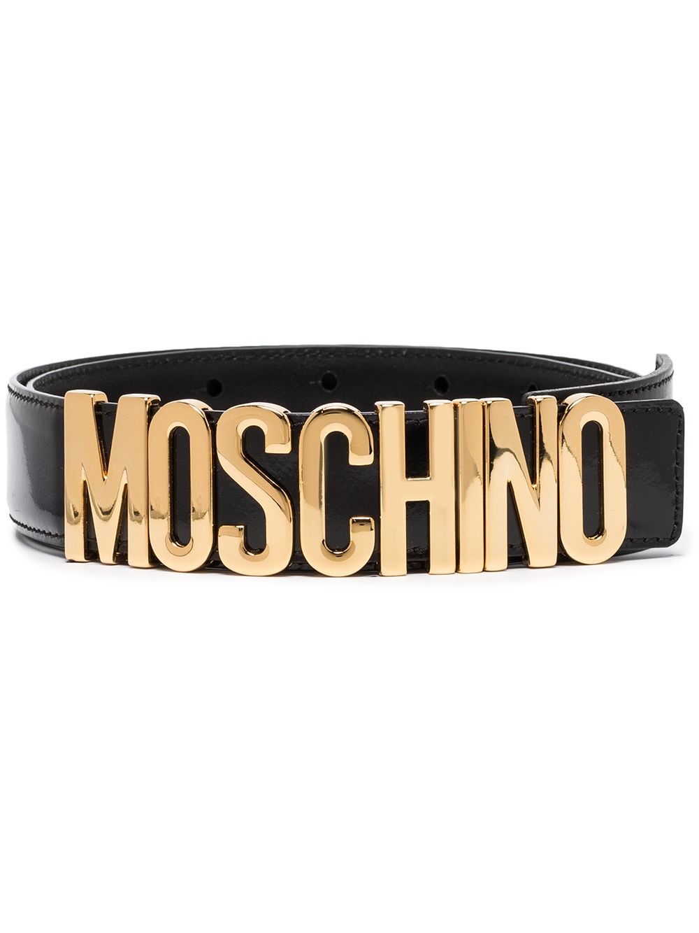 logo-plaque buckled belt - 1