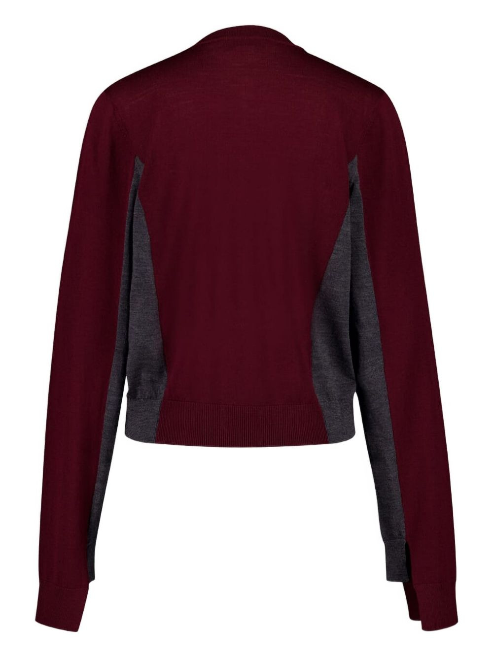 colour-block wool cardigan - 2